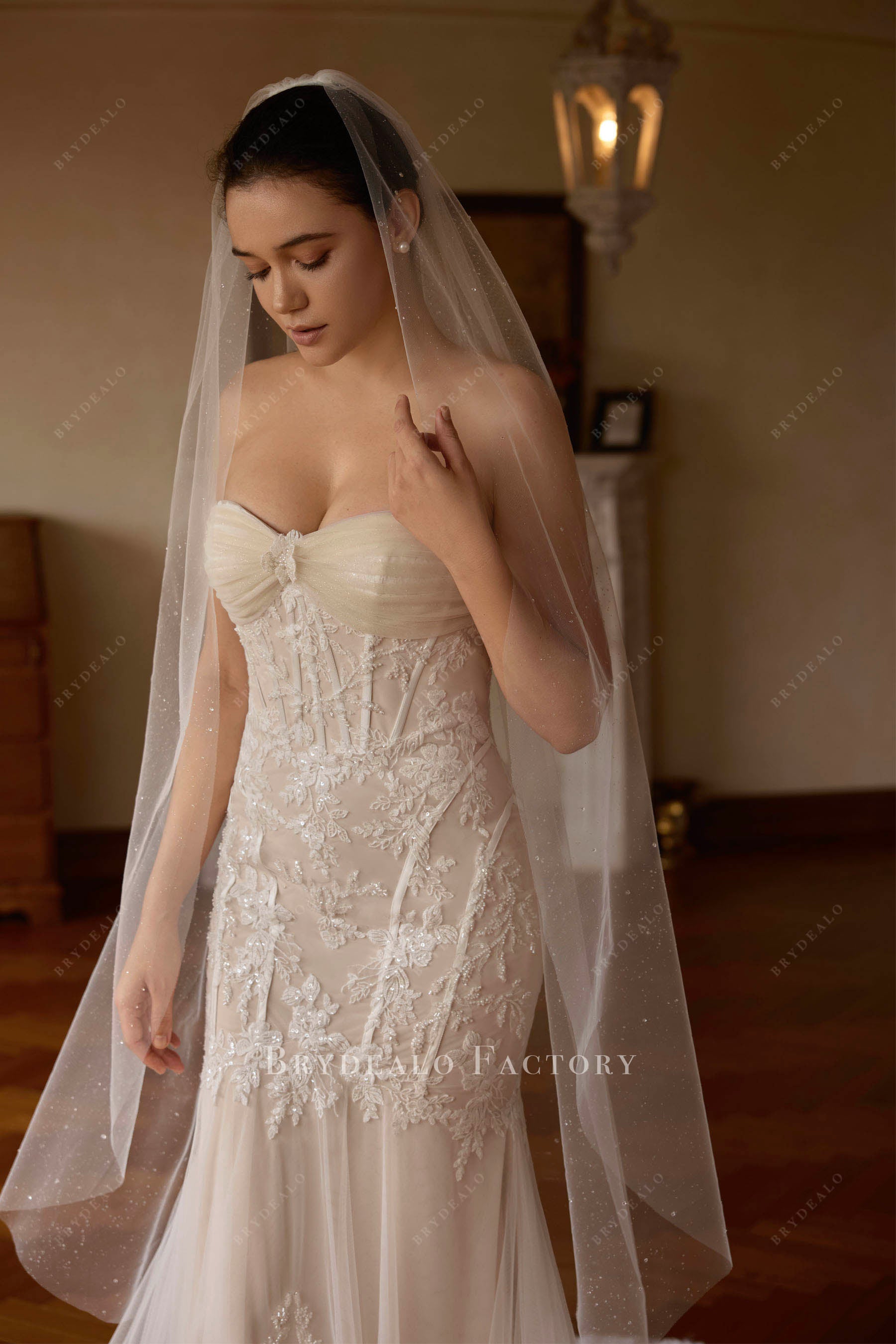 scattered dew wedding veil