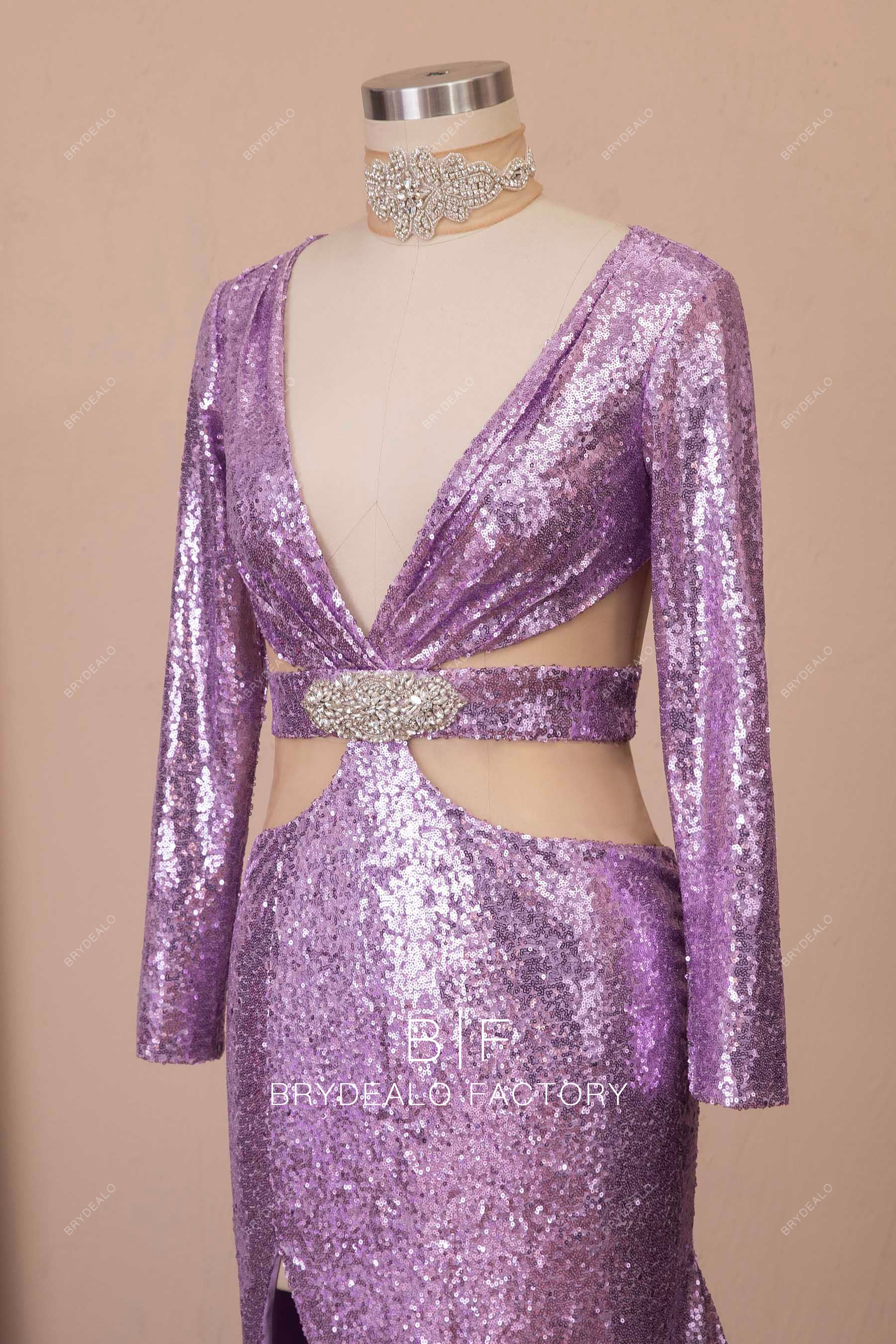 beaded choke sparkly prom dress