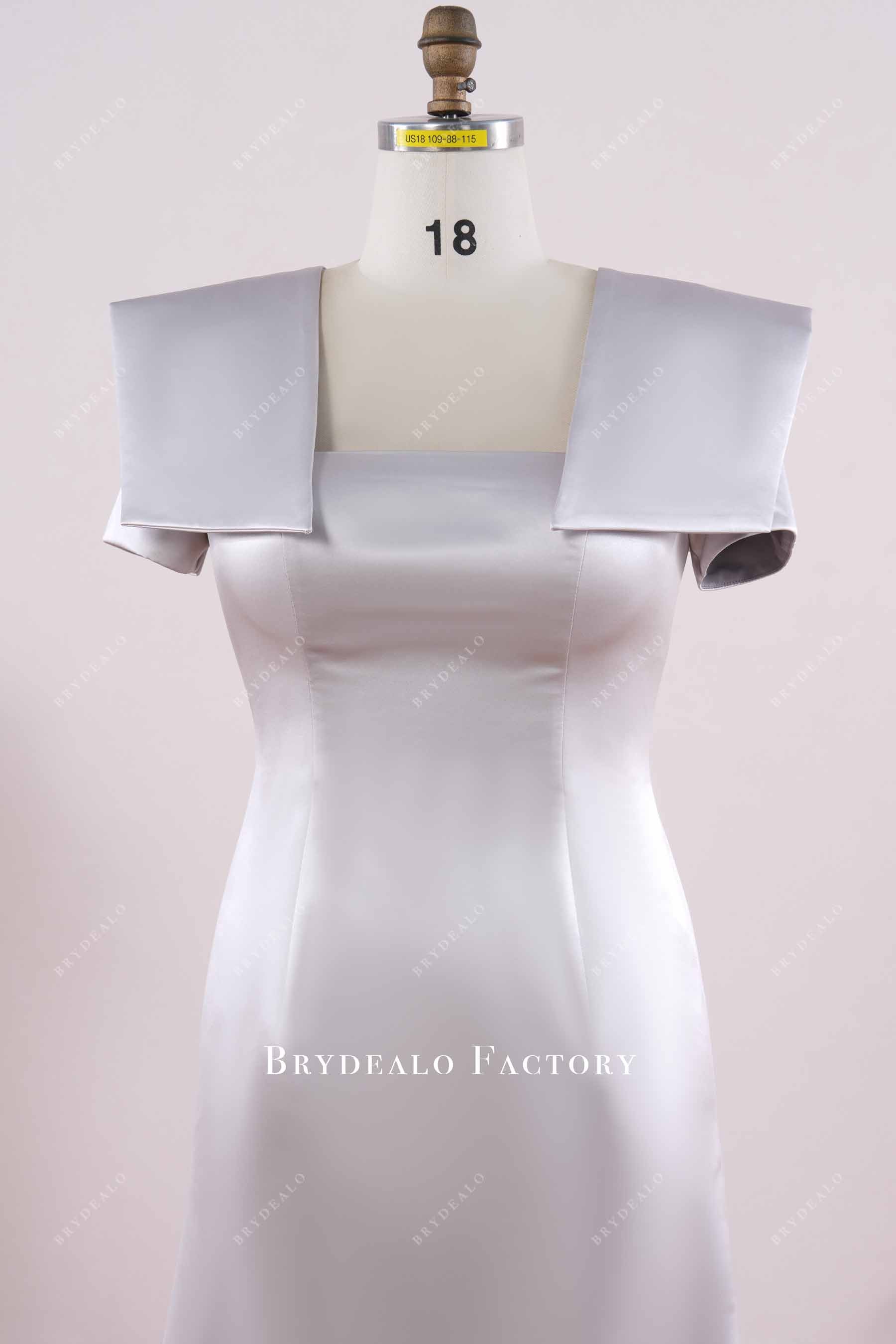 short sleeve panel formal dress