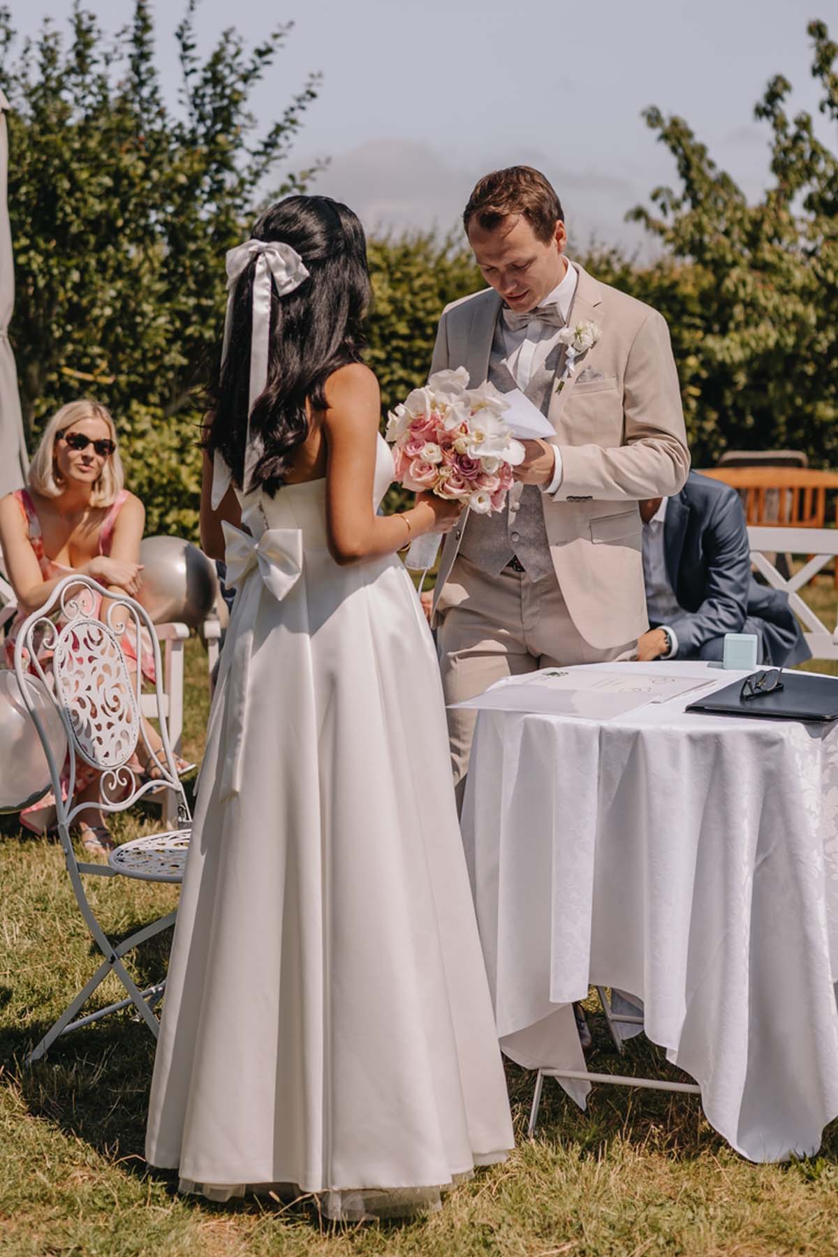 short vintage satin wedding dress customer review