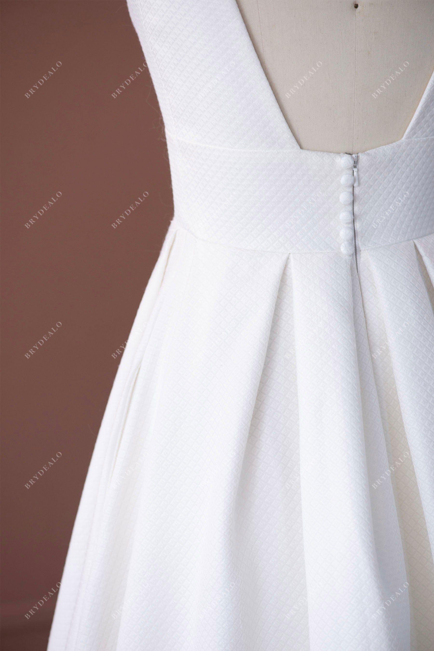 textured pockets bridal dress
