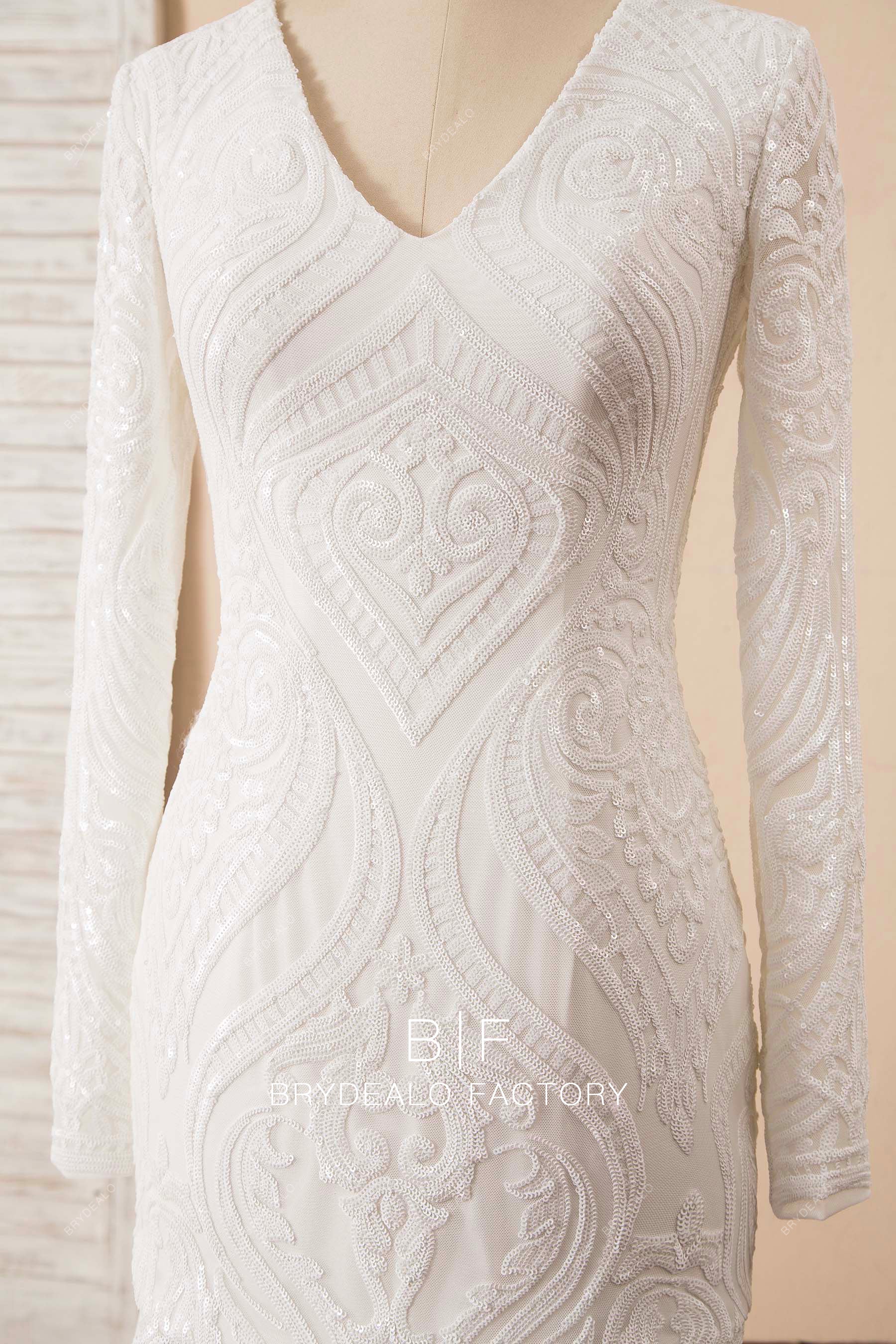 chic patterned long sleeve dress