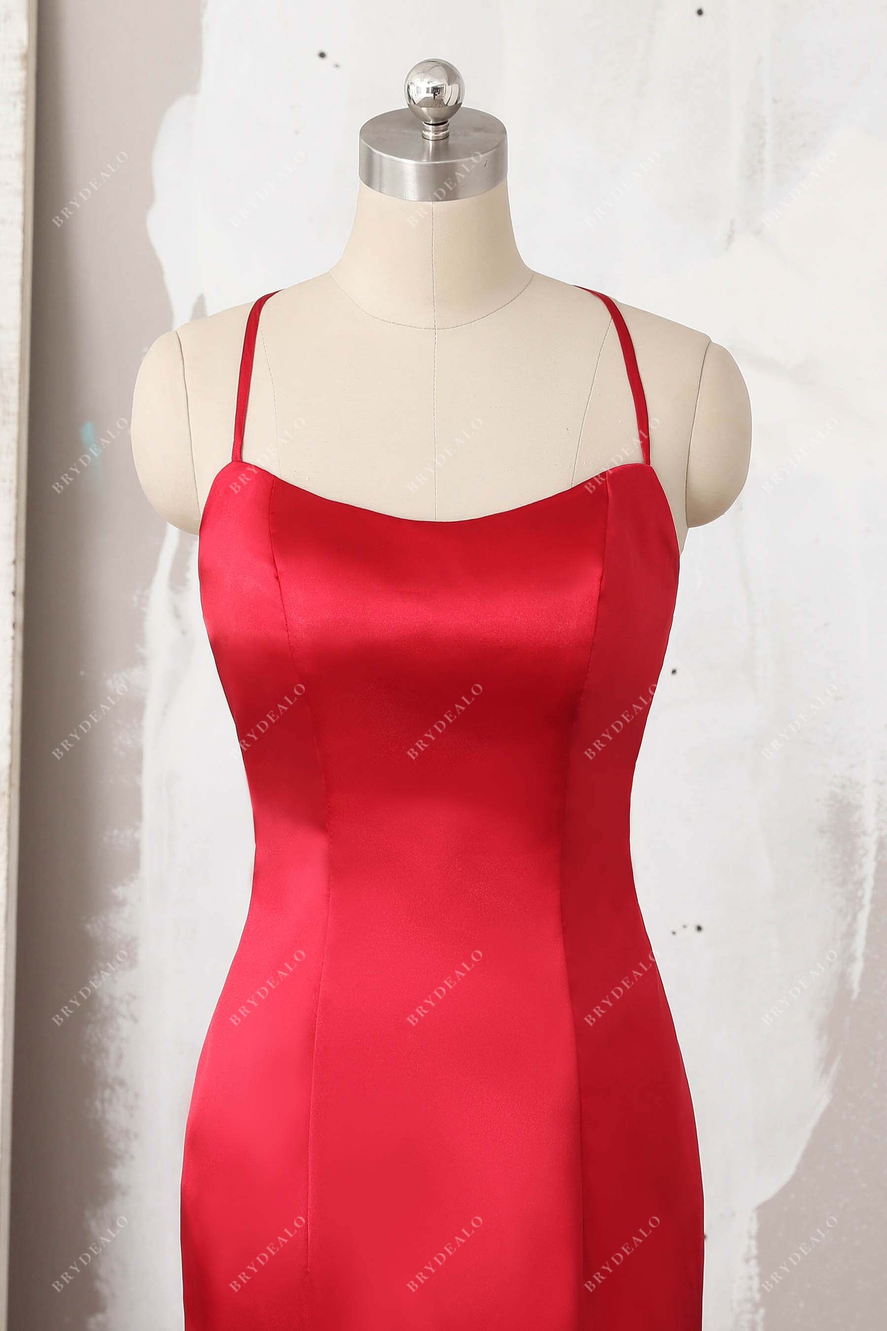 thin straps sweetheart neck prom dress