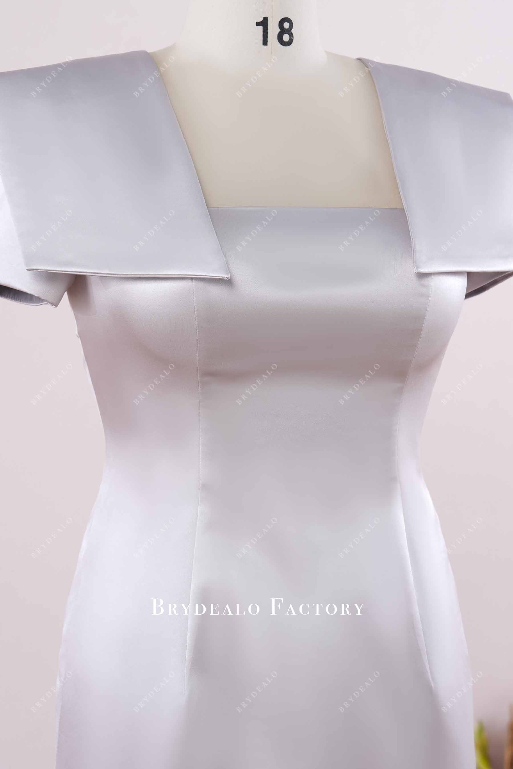 square neck formal dress