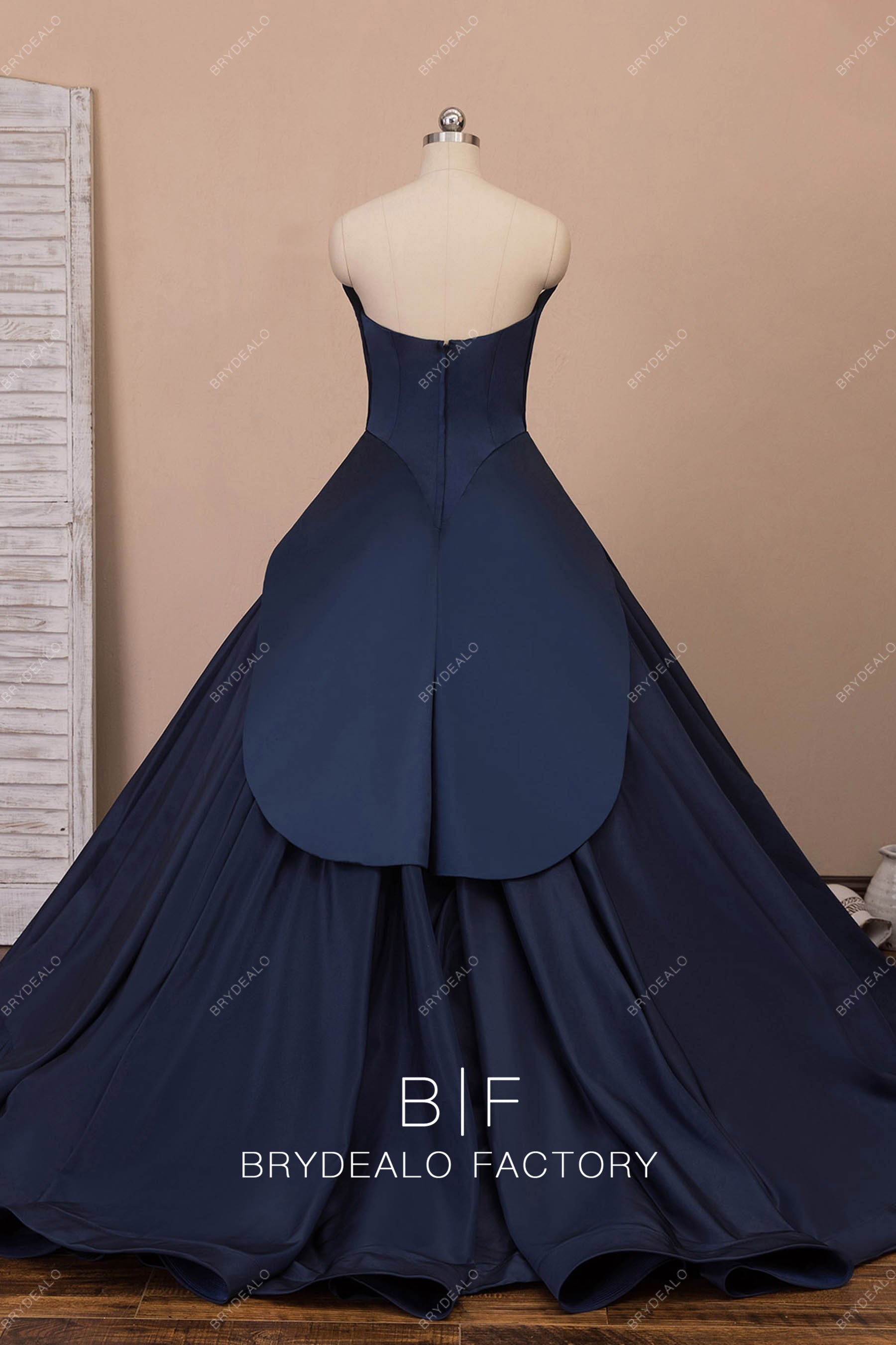 open back ruffled ballgown