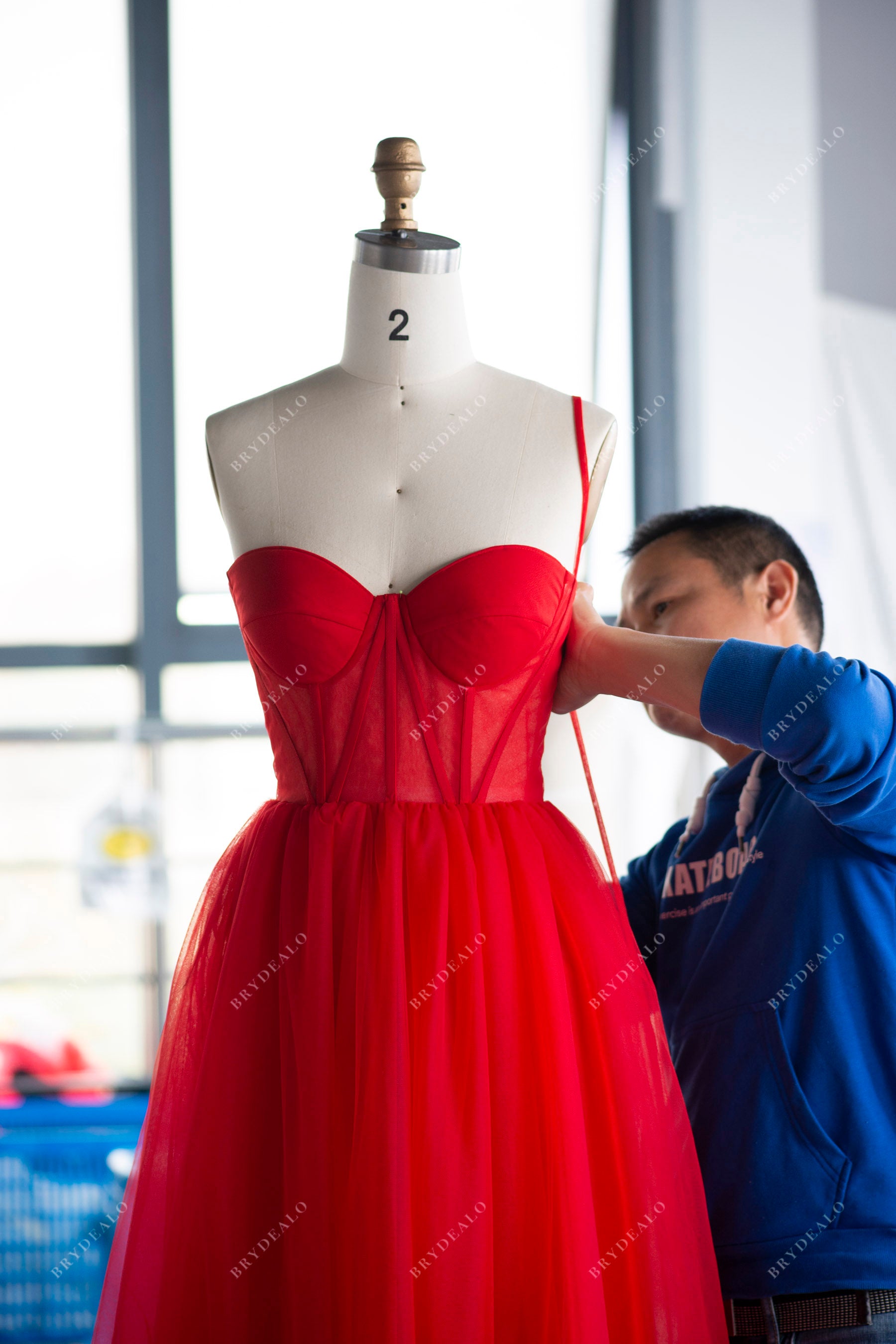 sweetheart neck A-line tulle prom dress 