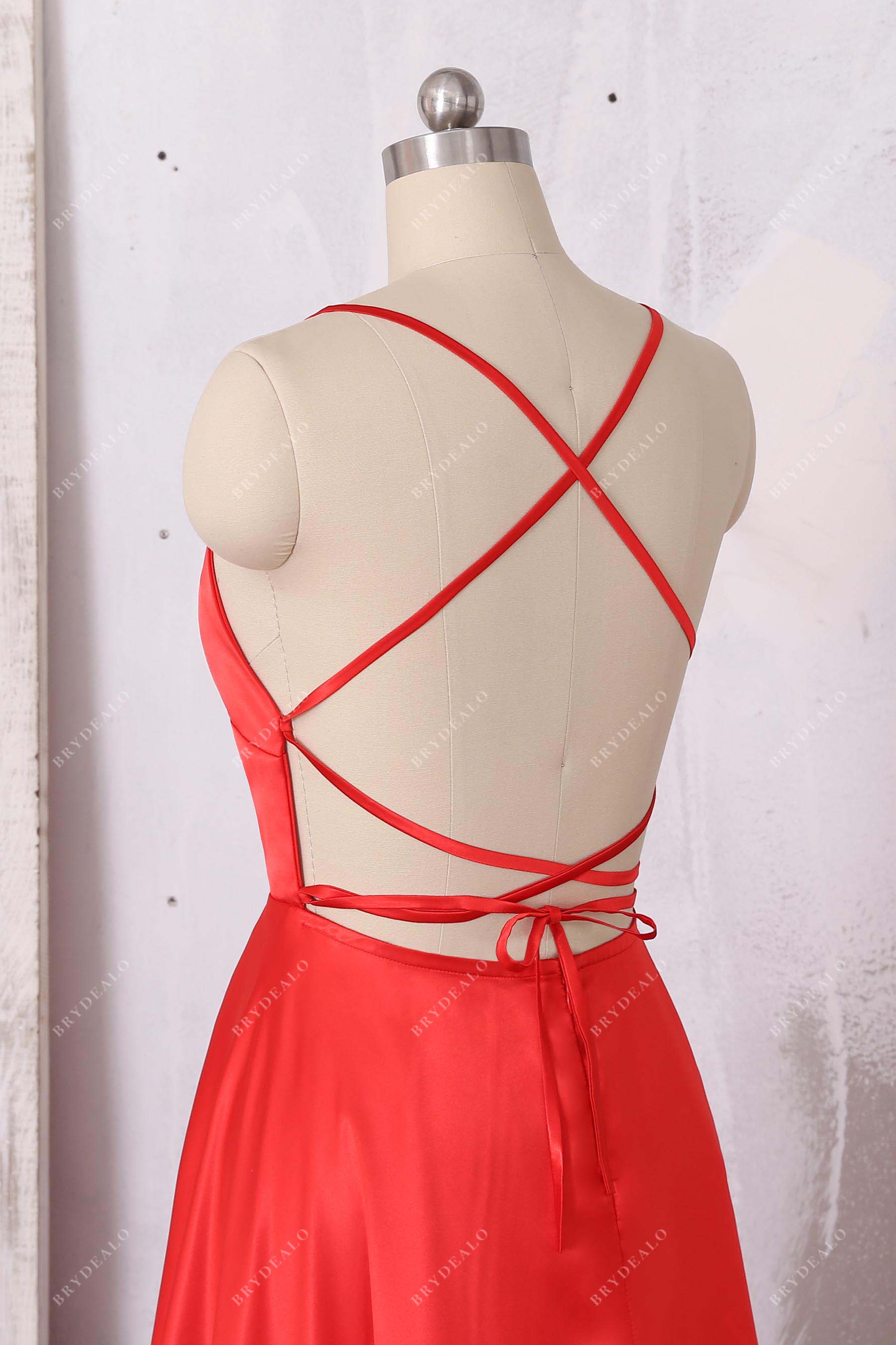 crisscross open back dress