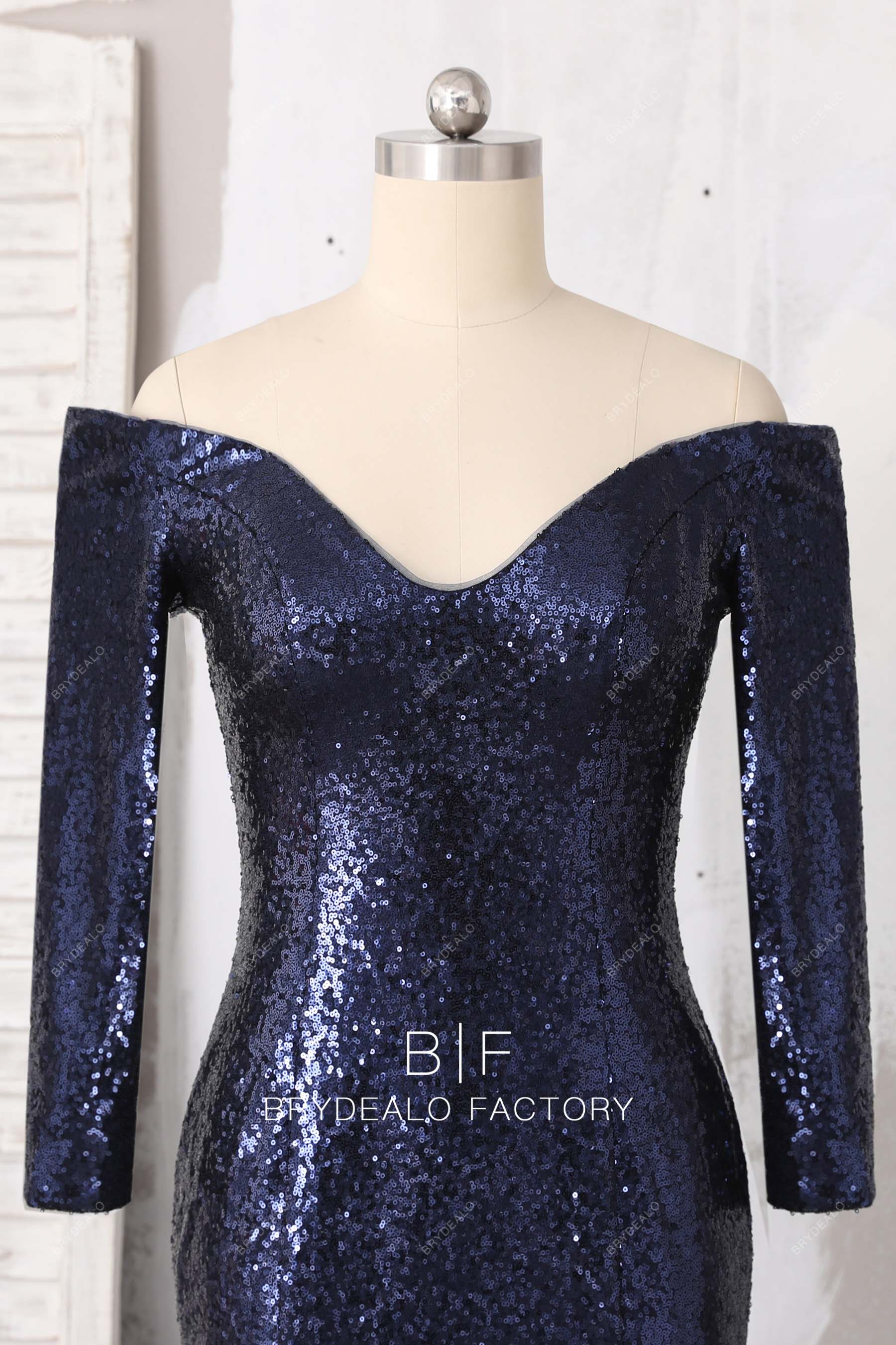 sweetheart neck sequin bridesmaid dress
