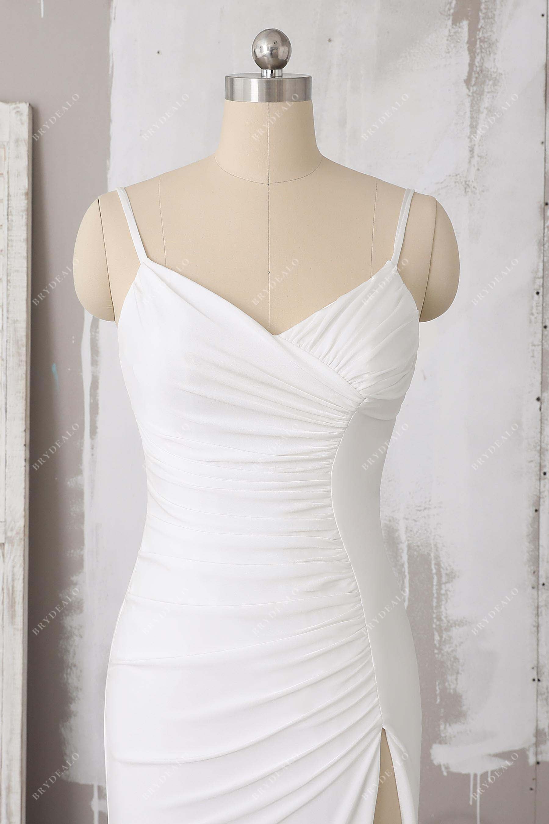 sweetheart neck ruched sleeveless bridesmaid gown