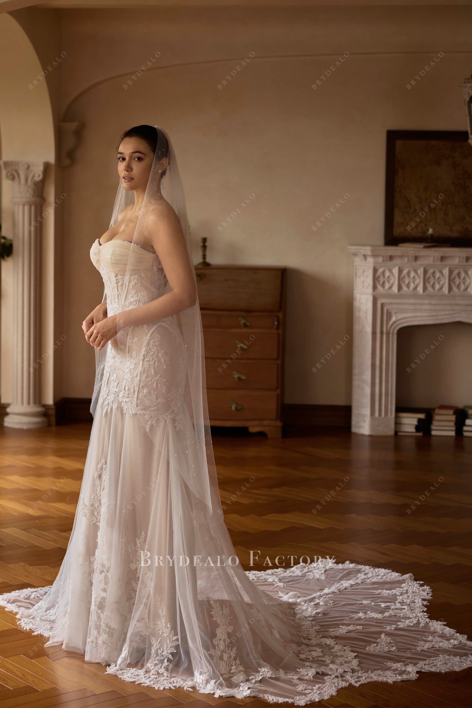 tulle with comb bridal veil