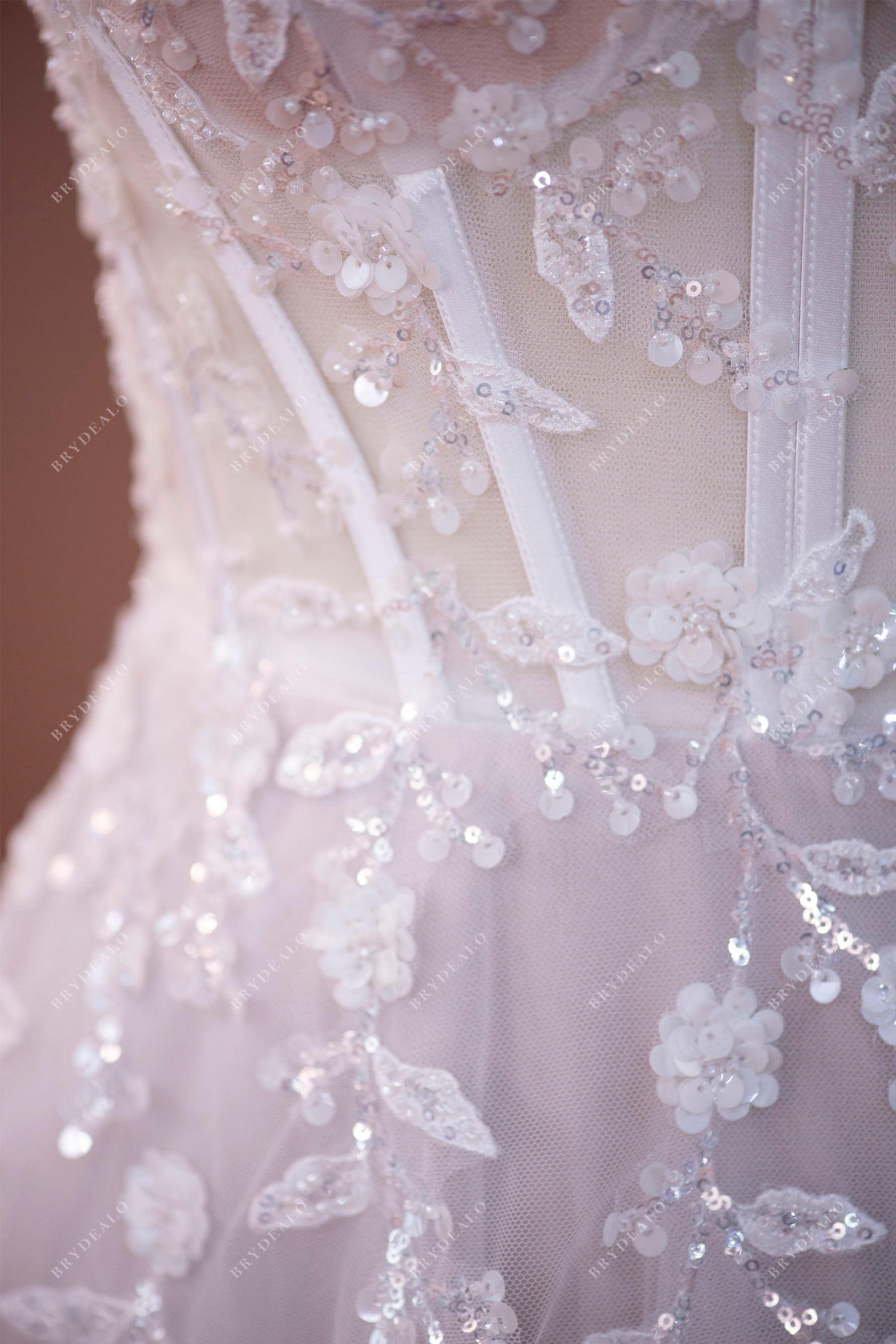 shimmery sequin corset