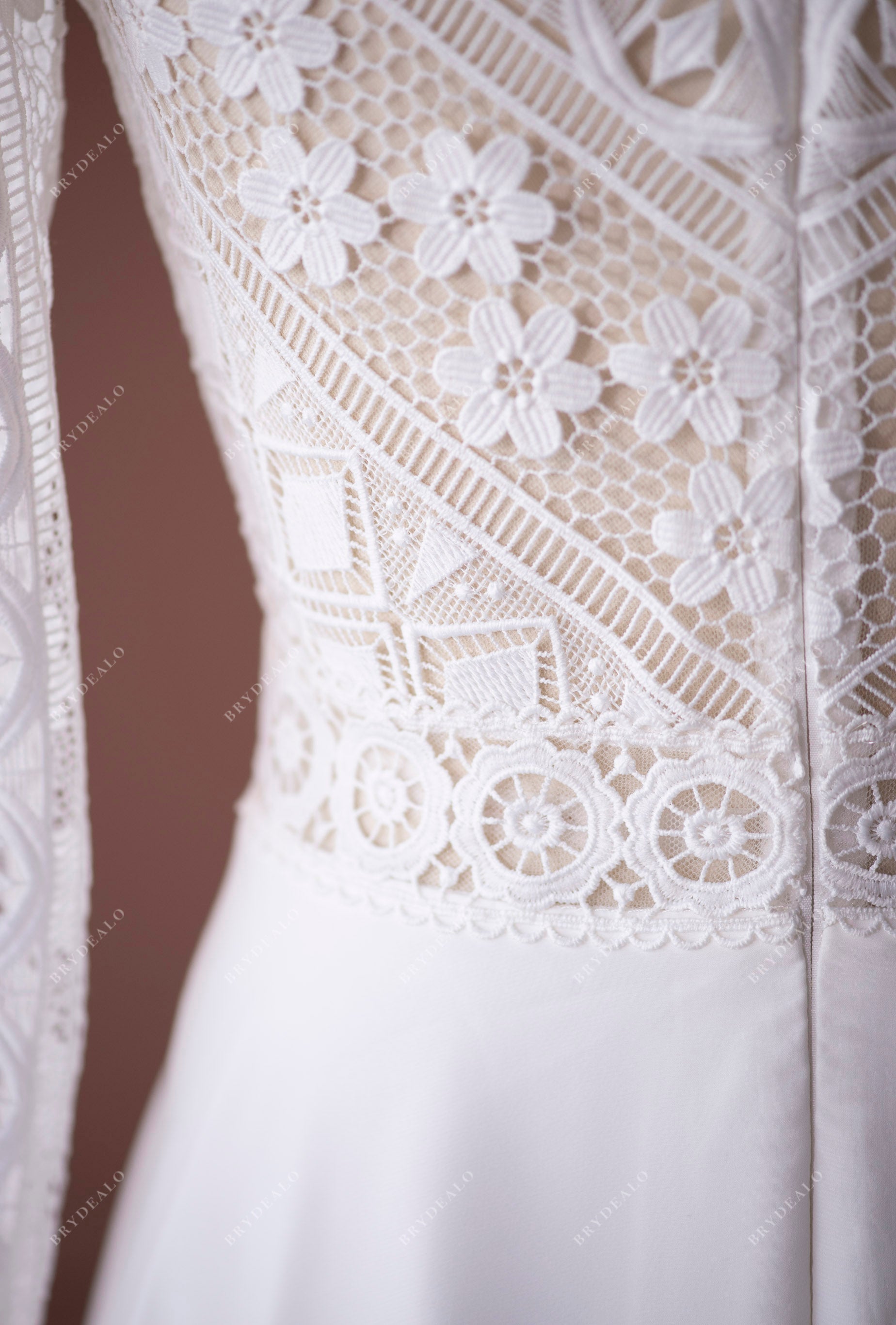 boho lace designer bridal dress