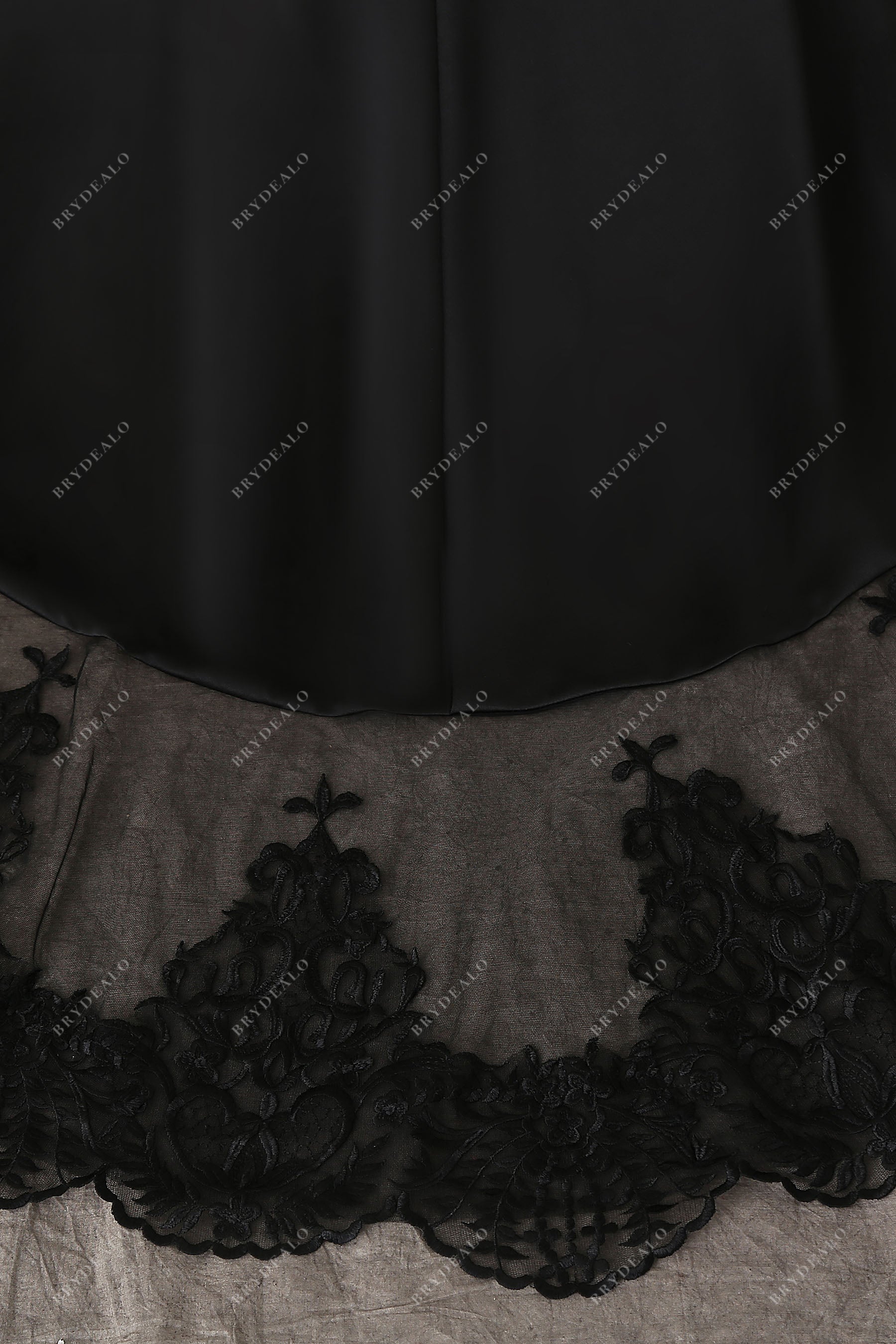 illusion scalloped lace train bridal gown