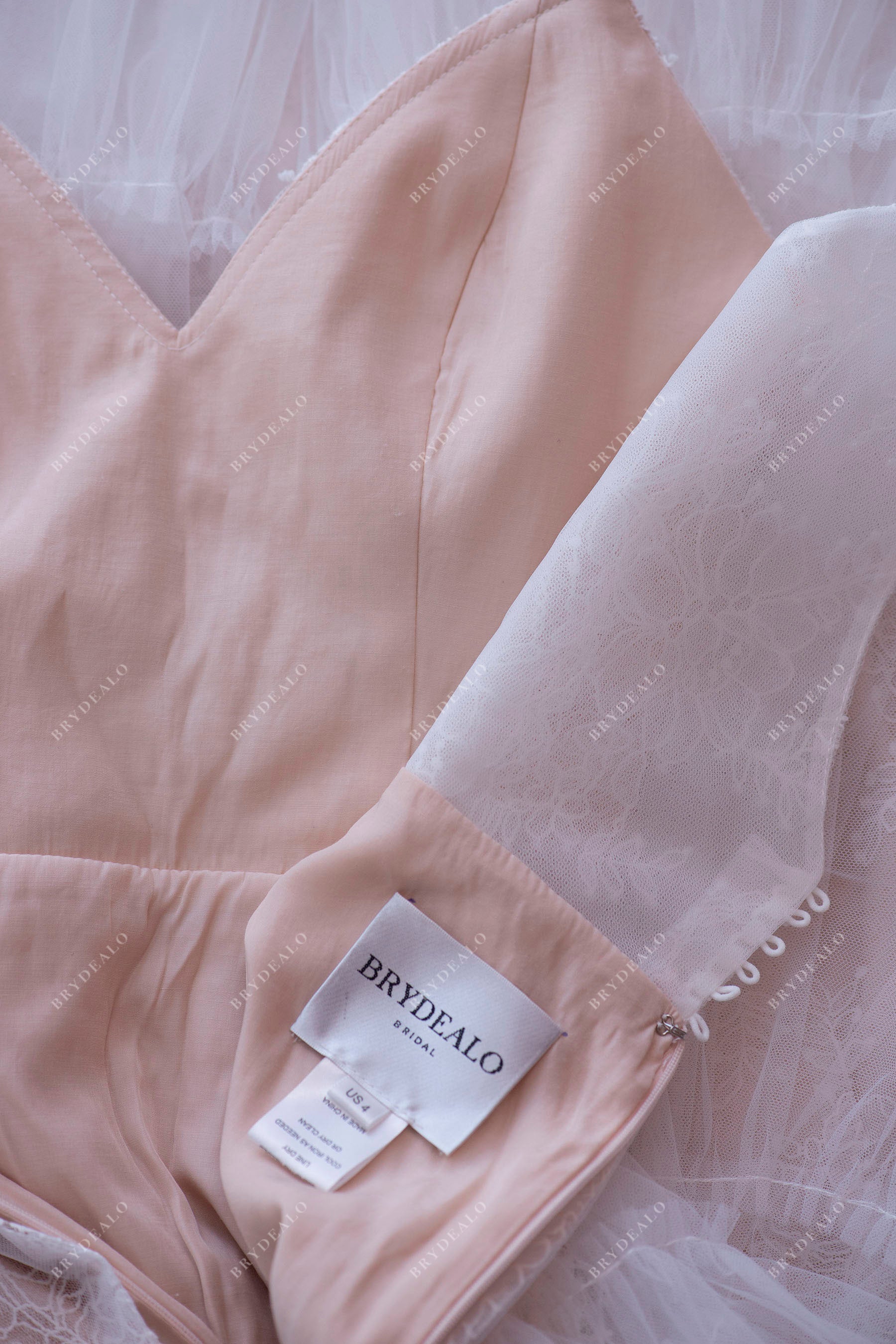 brydealo designed nude summer beach bridal gown
