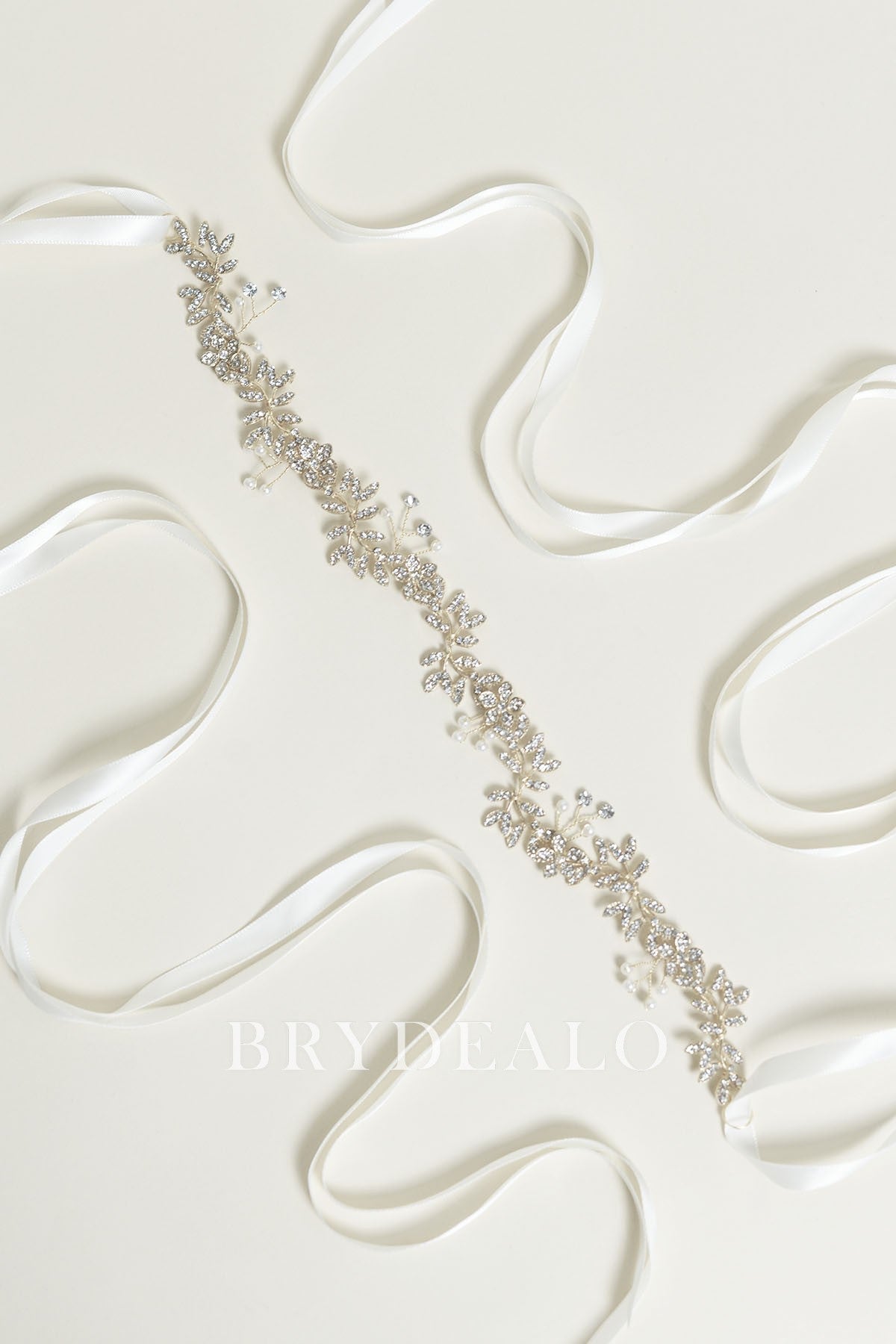 Best Crystals Golden Vine Bridal Sash Belt Oneline