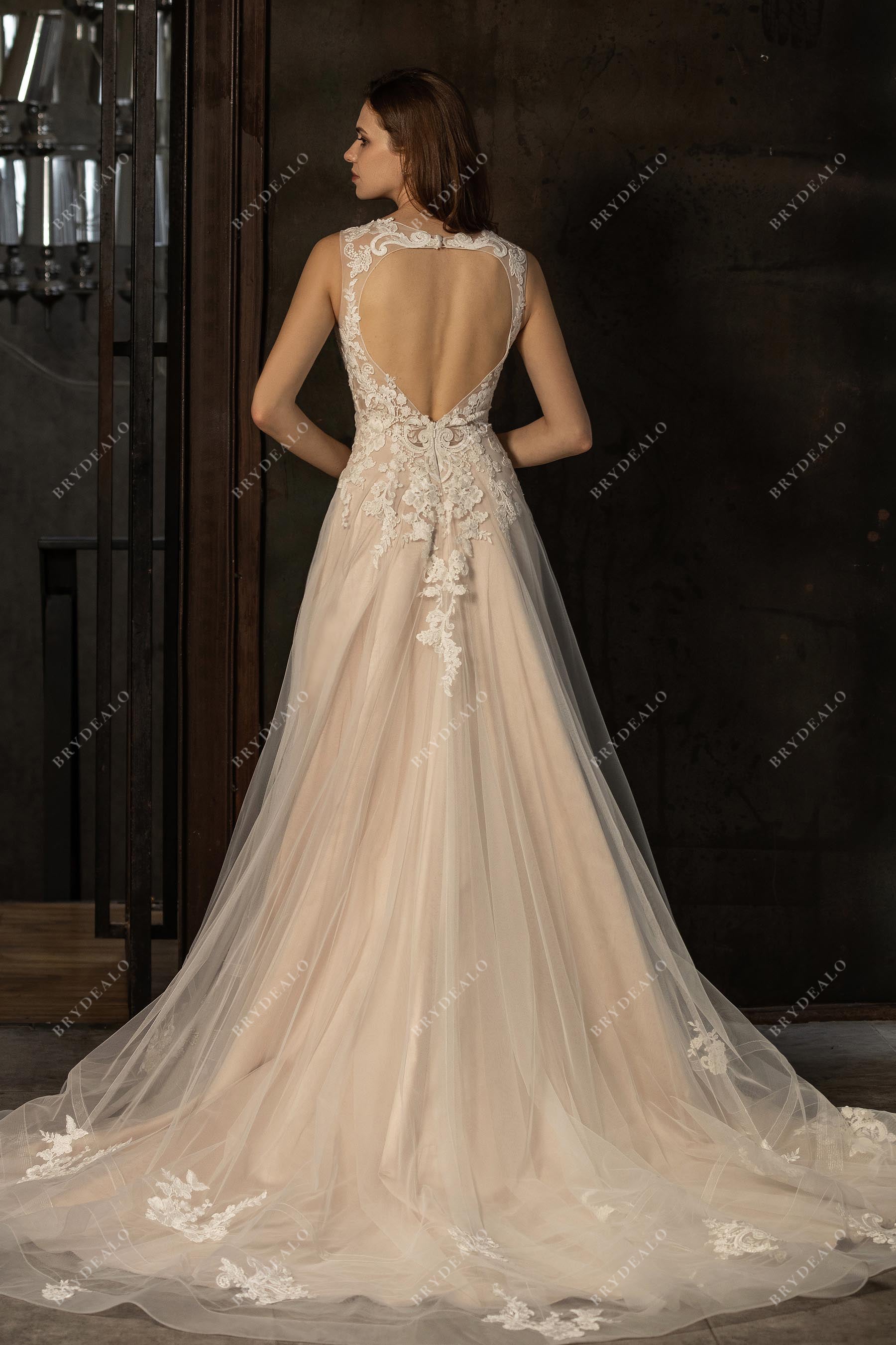 open back ball gown lace fall bridal gown online