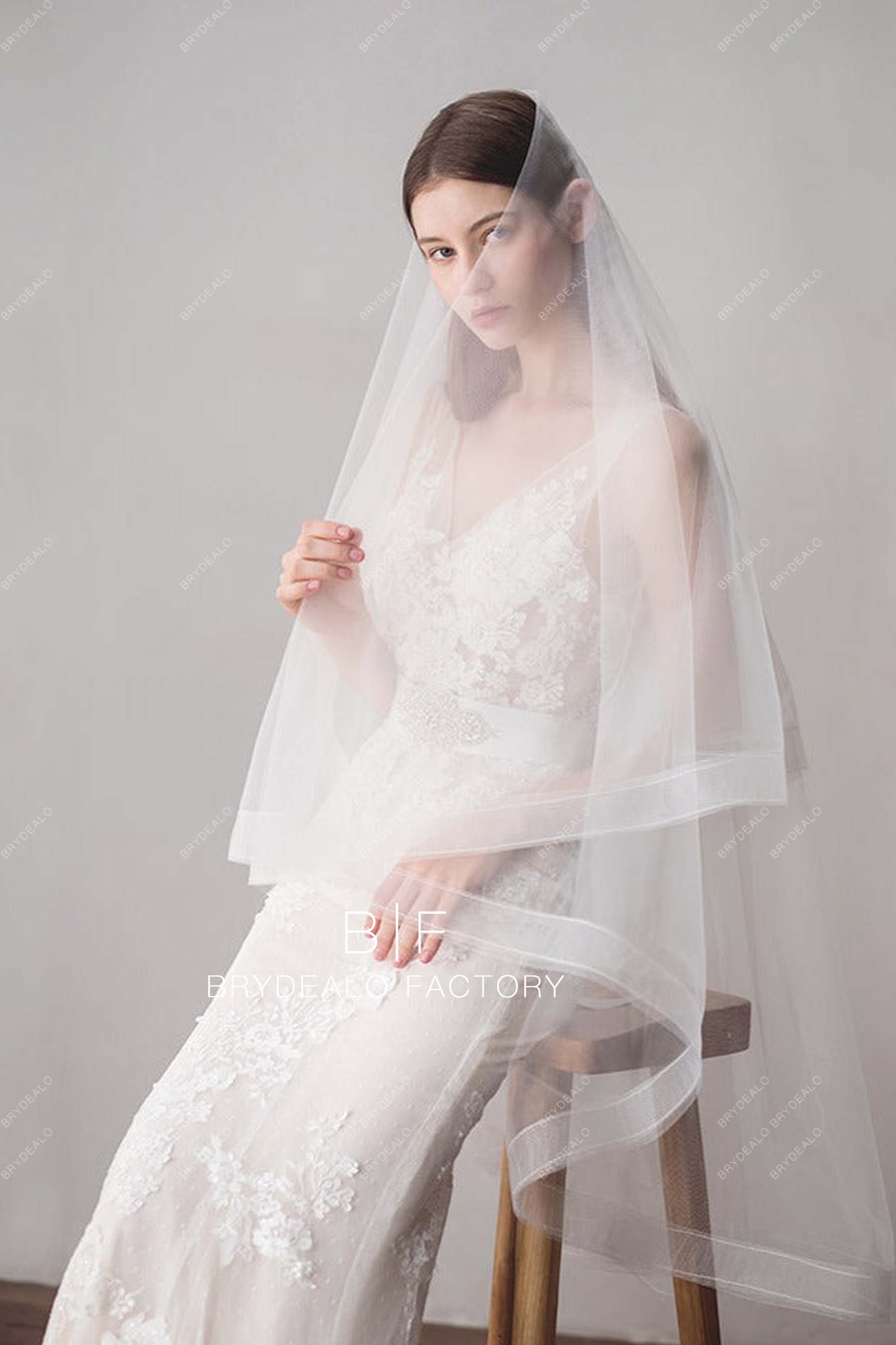Vintage Ballet Length Horsehair Bridal Veil 