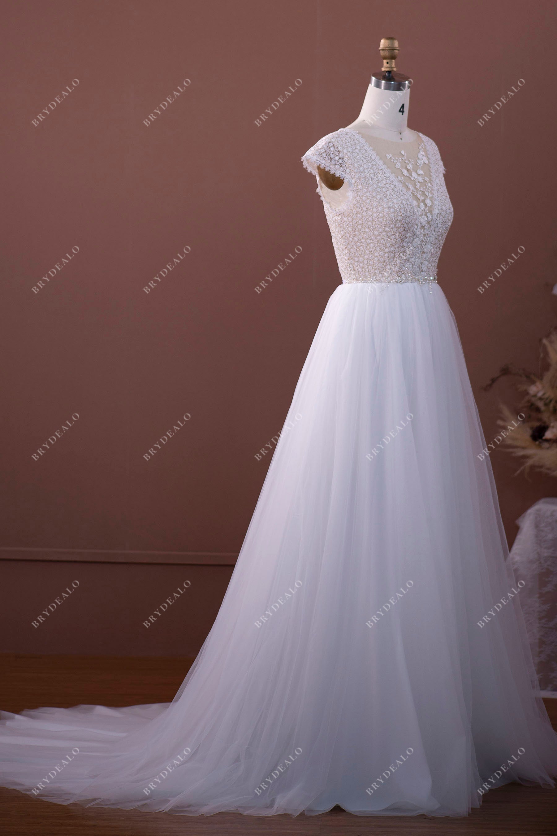 Ethereal Layered Tulle A-line Bridal Gown