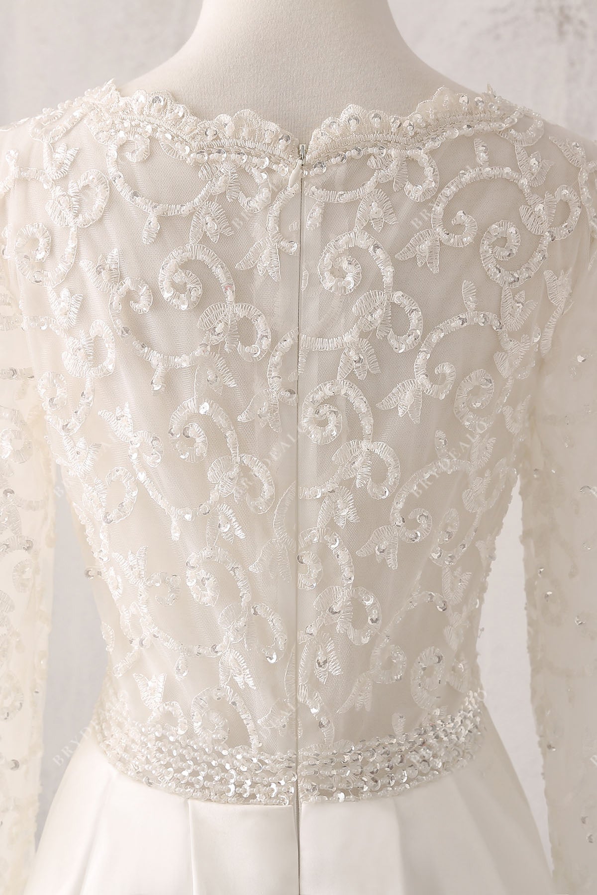 illusion lace back fashion wedding dress