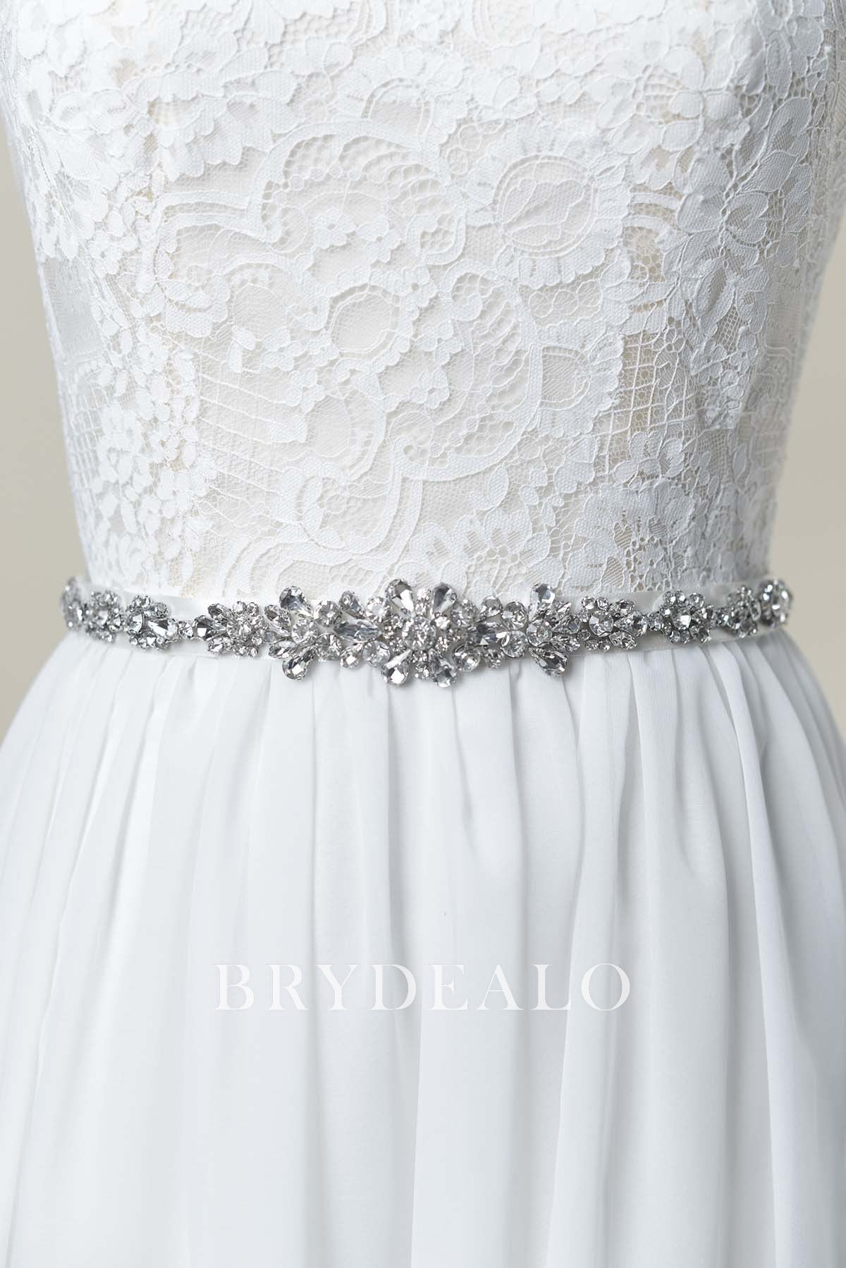 Popular Intricate Bridal Belt of Dazzling Rhinestones Online
