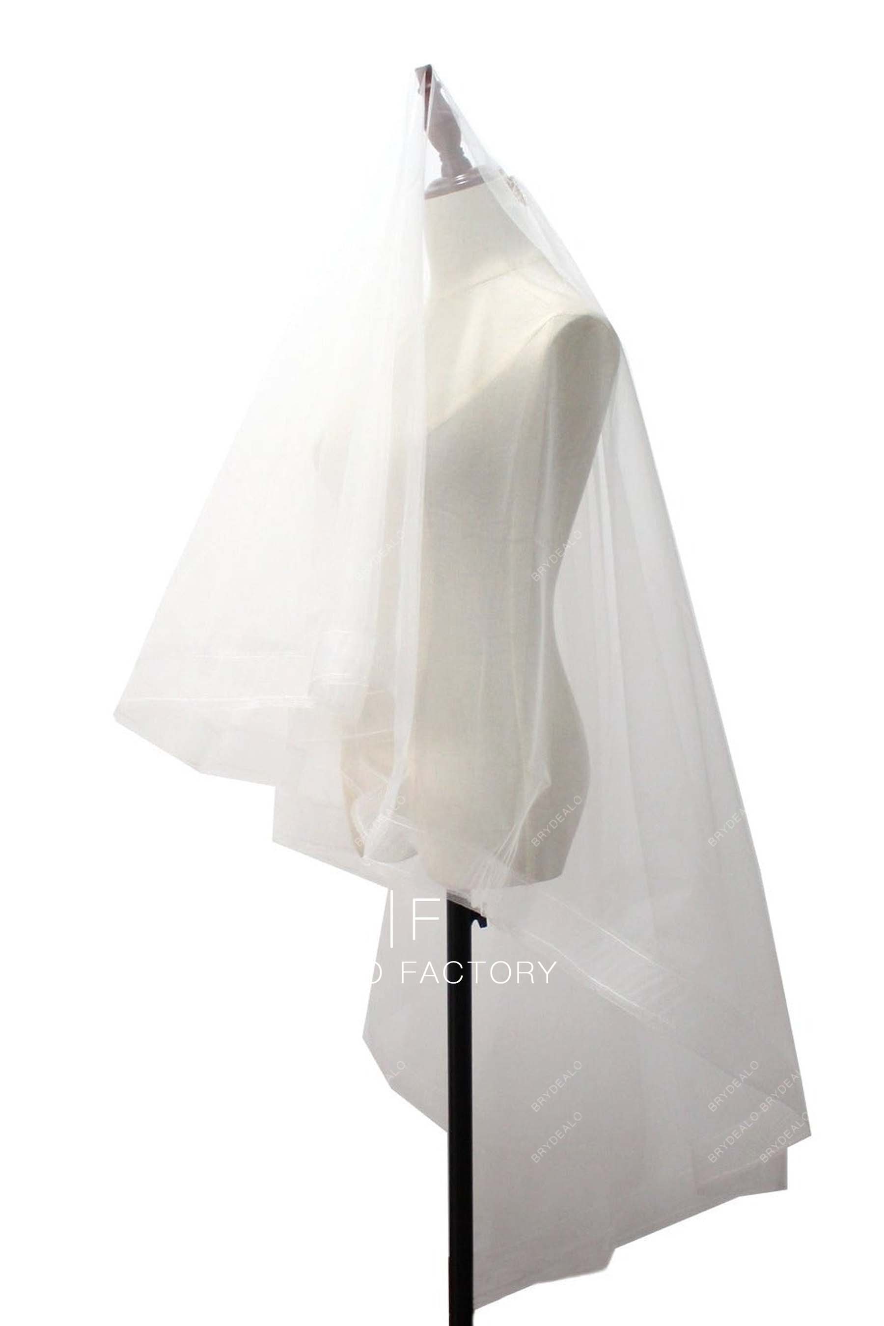 designer Waltz Length Horsehair bridal  Veil