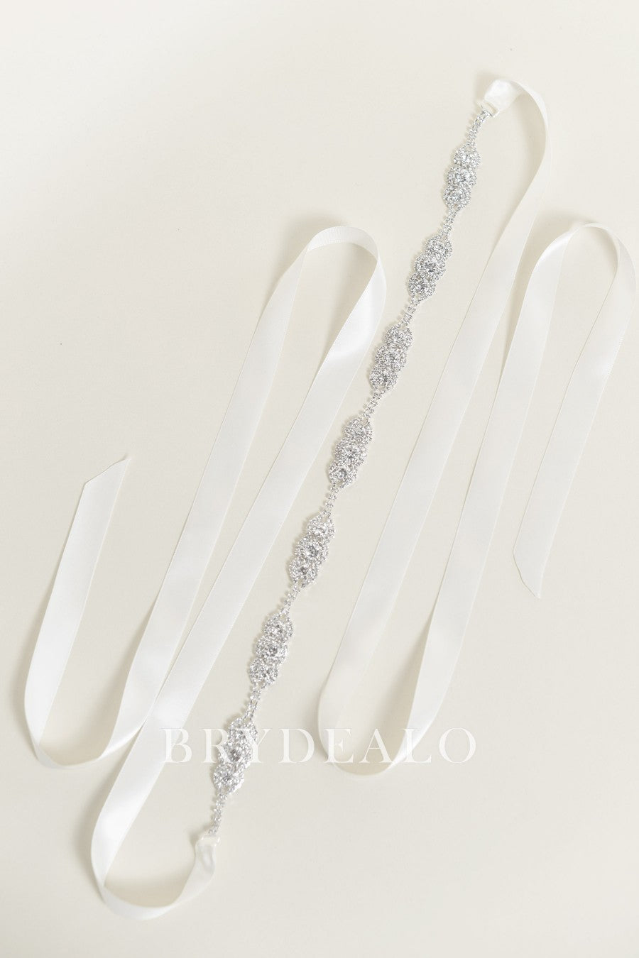 Trendy Satin Rhinestones Bridal Sash 