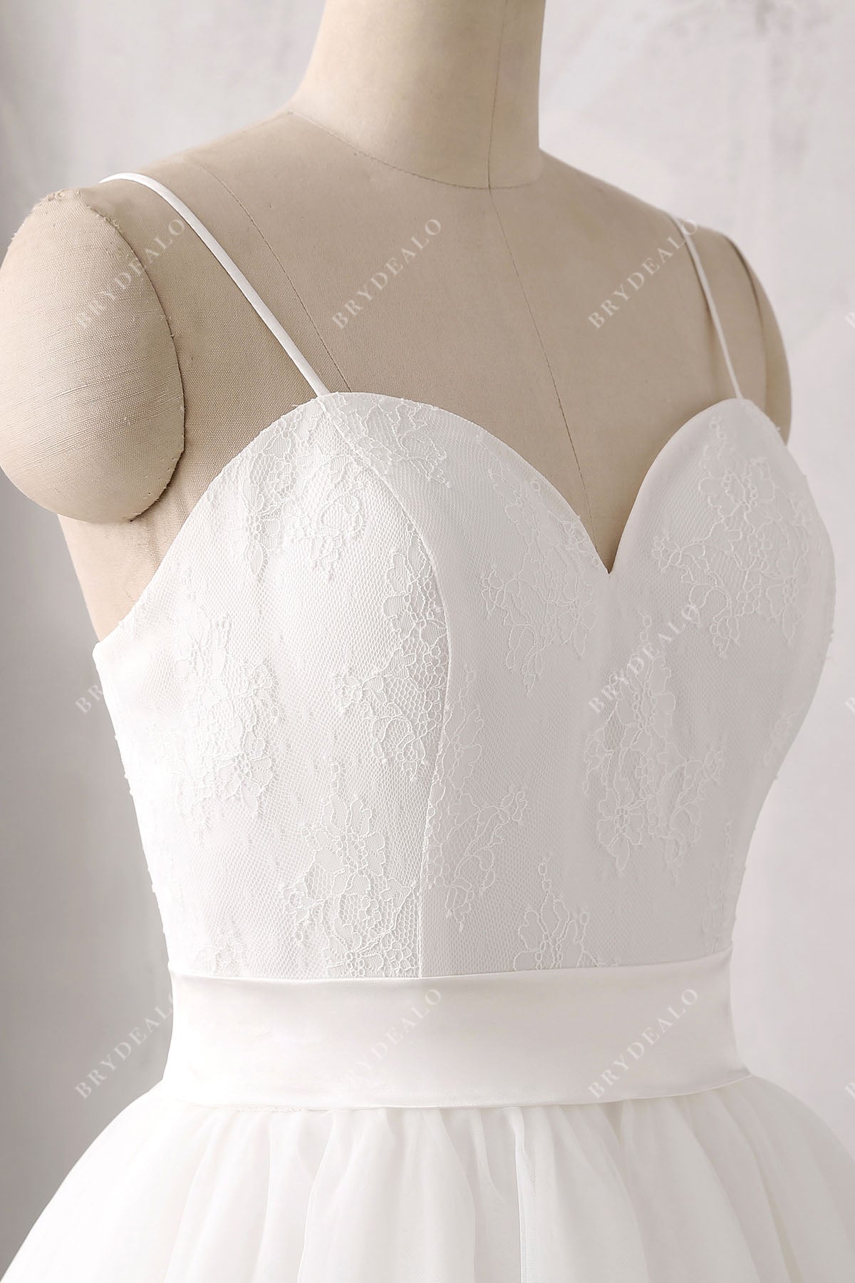 spaghetti straps sweetheart princess wedding gown
