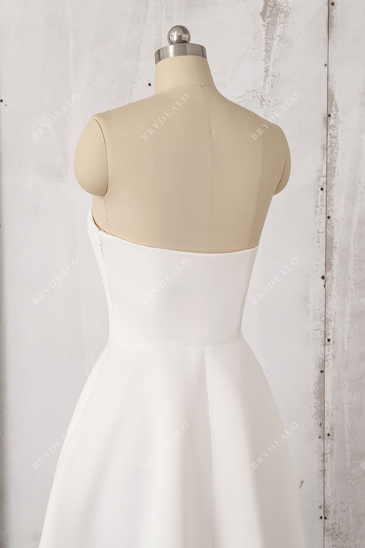 cheap strapless hi-lo bridal shower gown