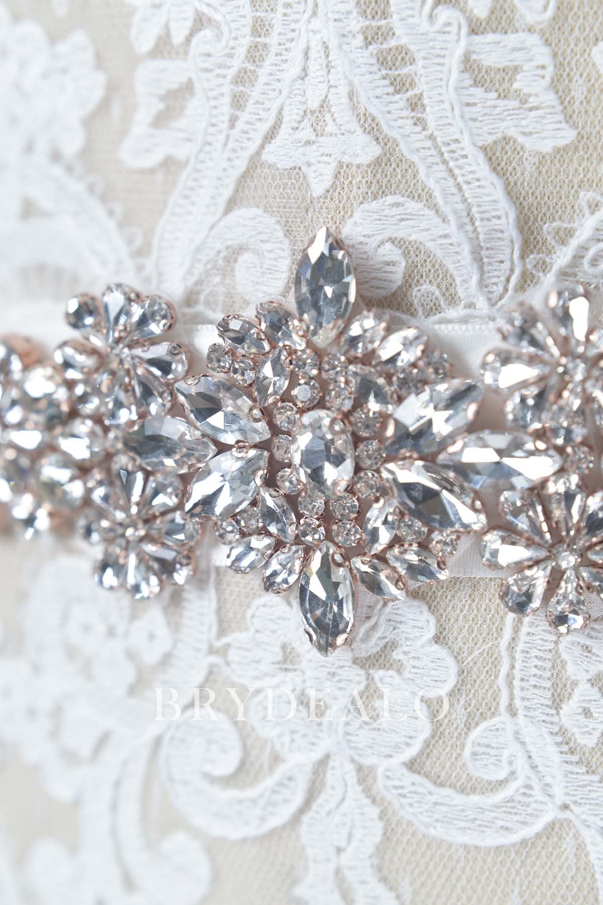 Designer Rhinestone Bridal Sash 
