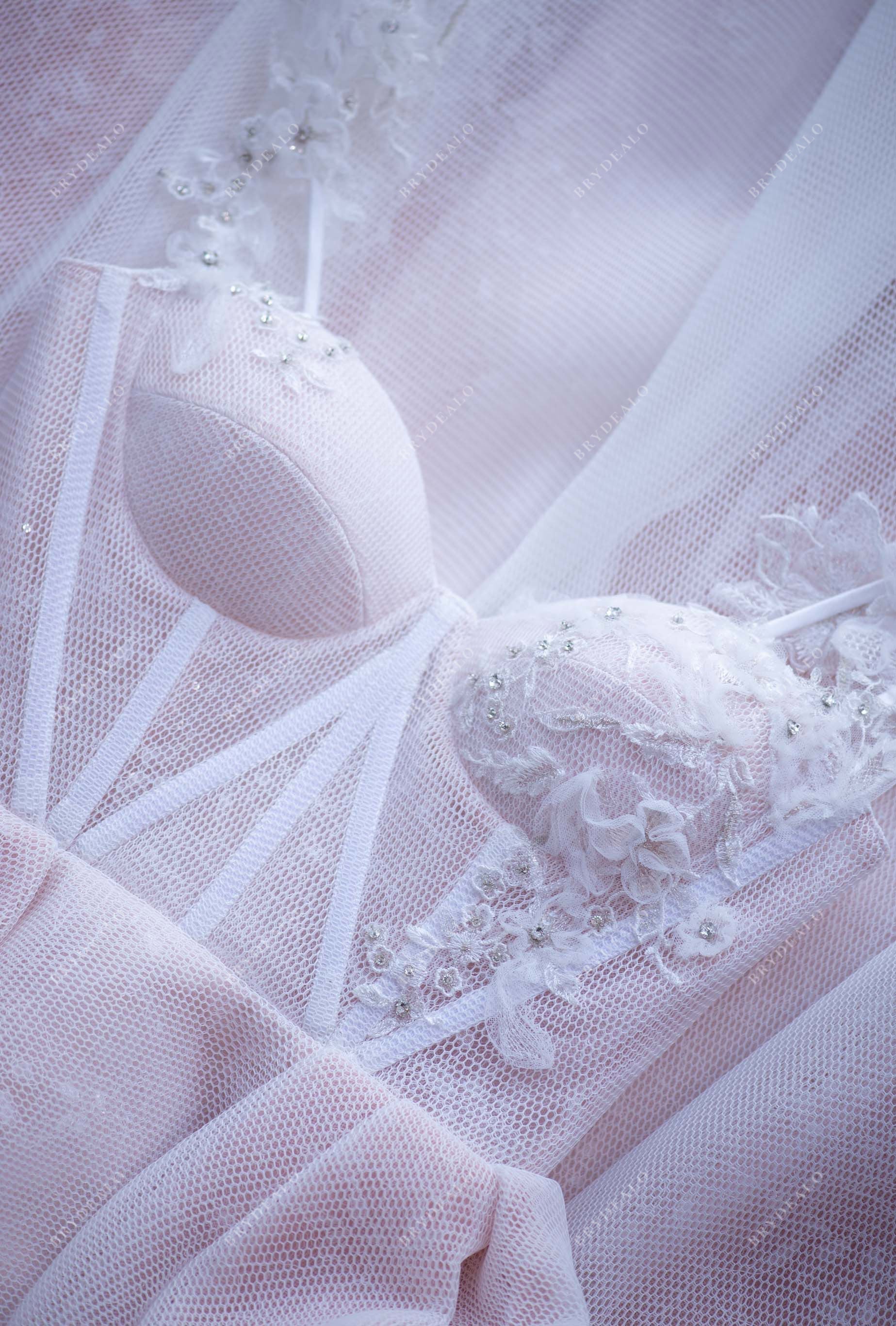 Designer Sweetheart Pinkish Corset Bridal Gown