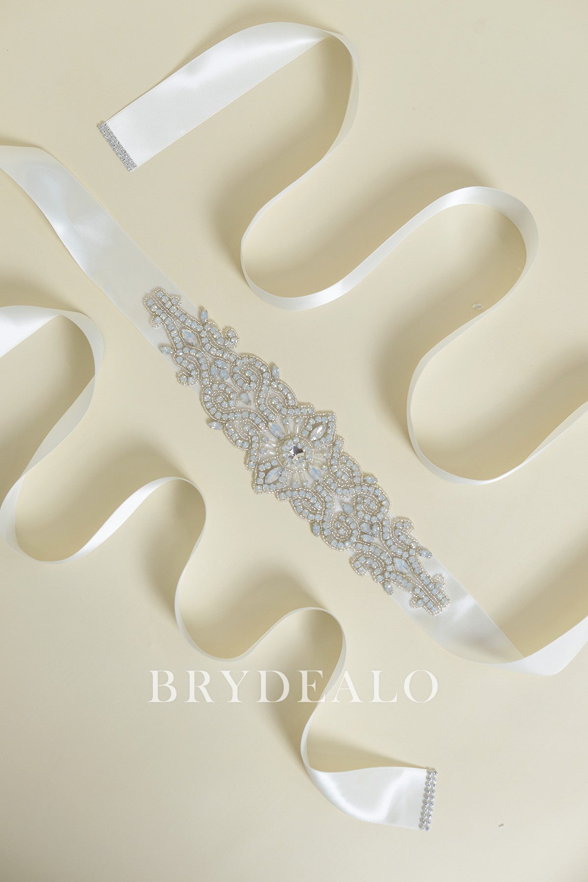  Crystal Shiny Bridal Satin Sash Belt