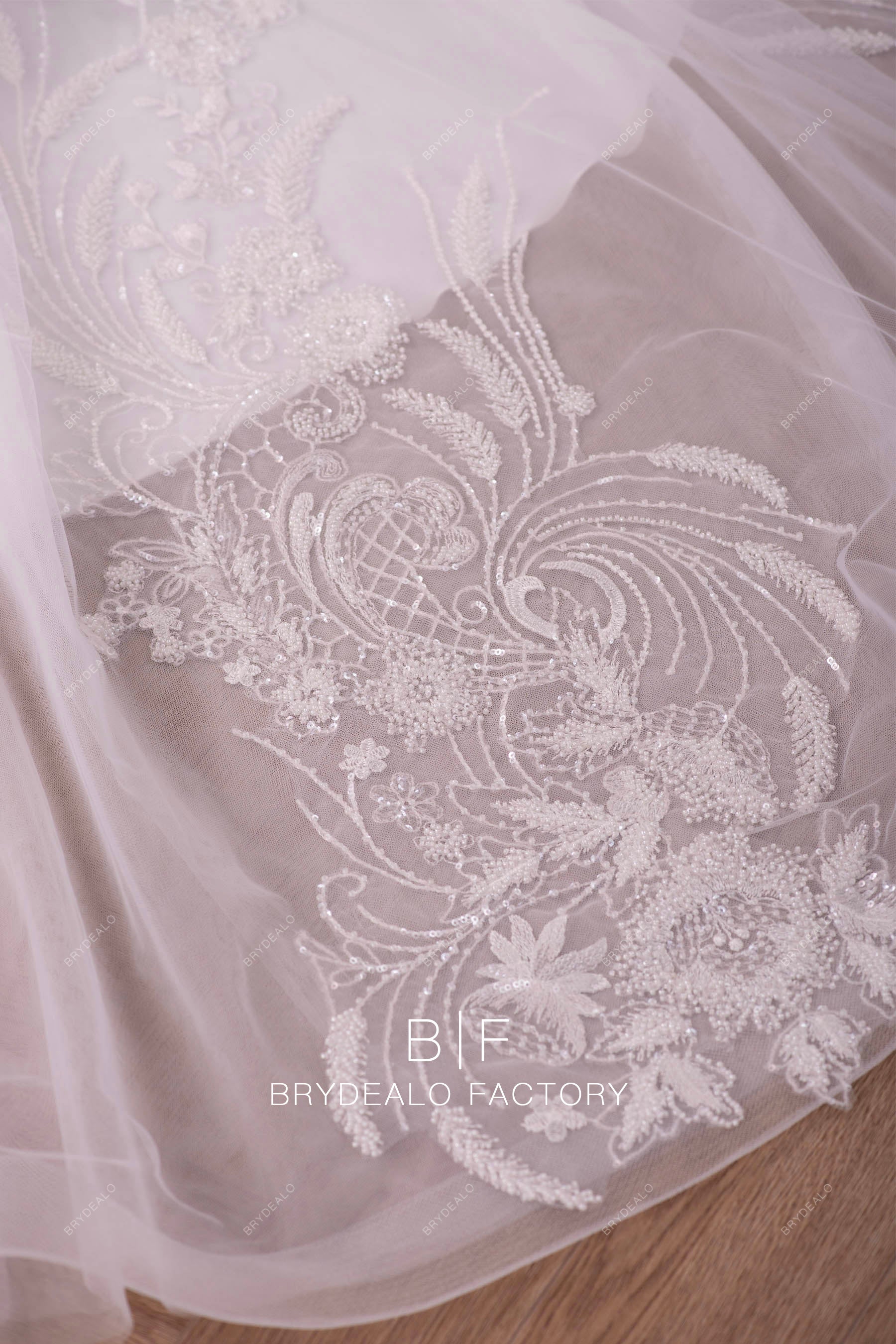 beaded bridal lace bridal gown
