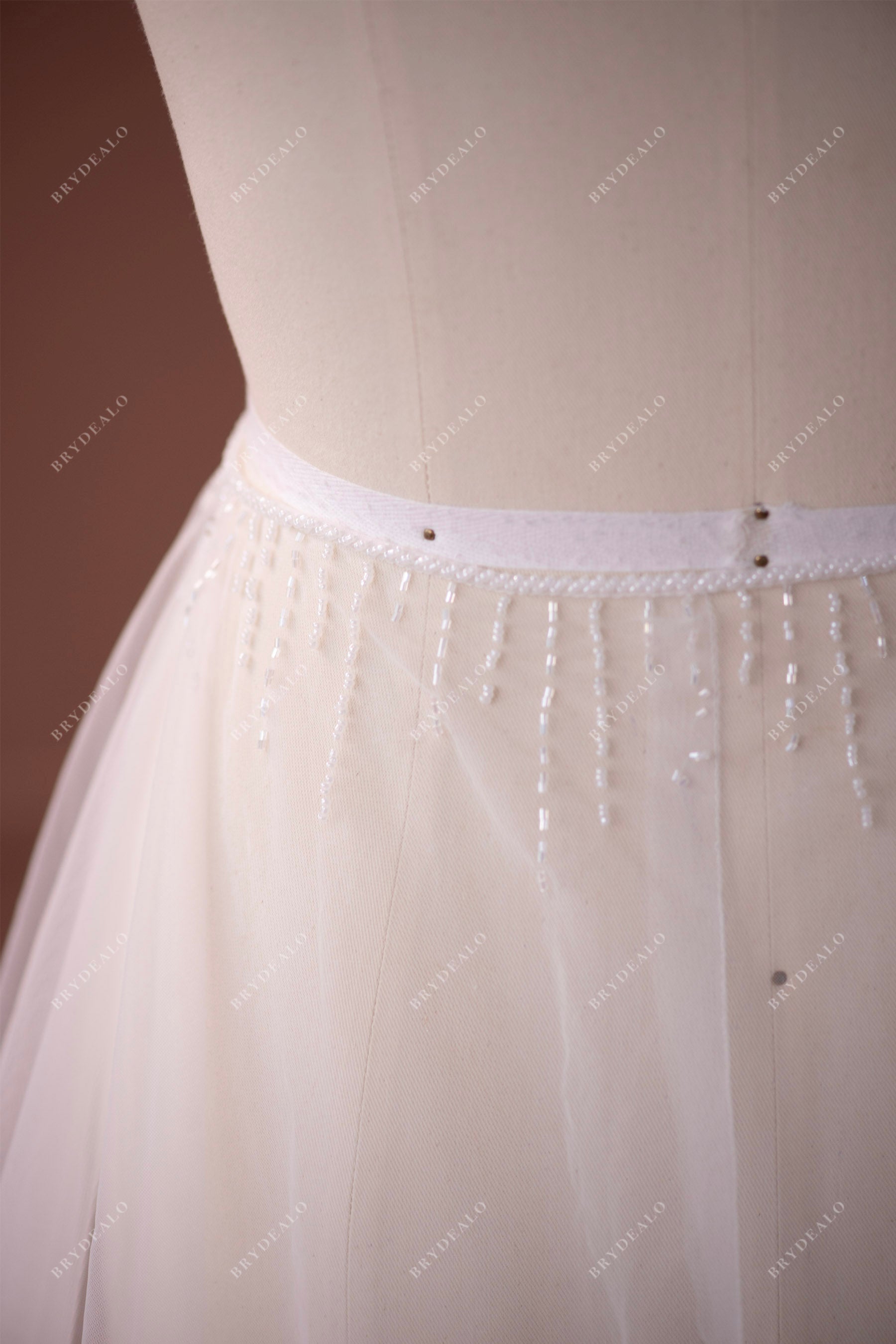 beaded detachable bridal overskirt for sale