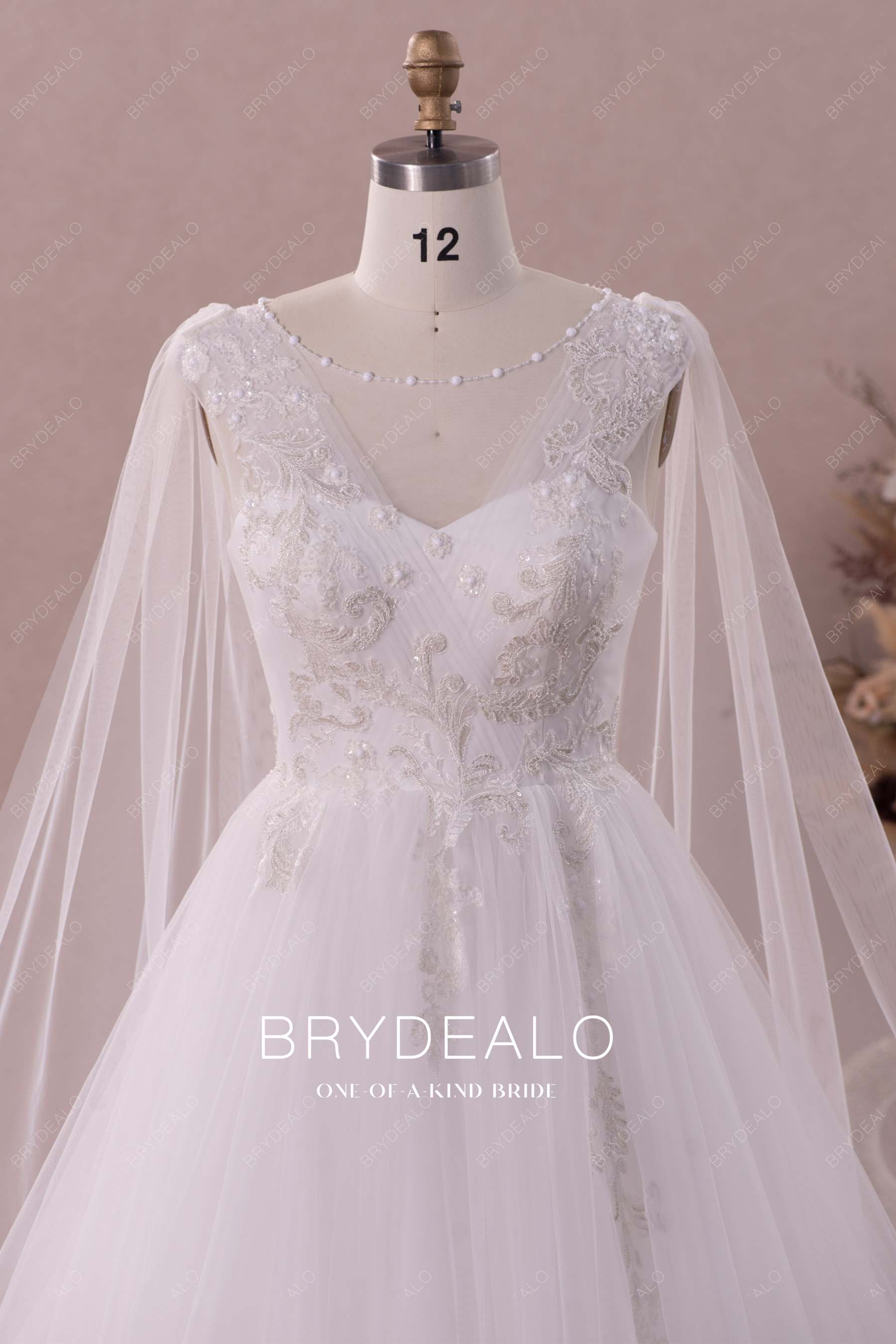 beaded illusion neck lace plus size wedding dress
