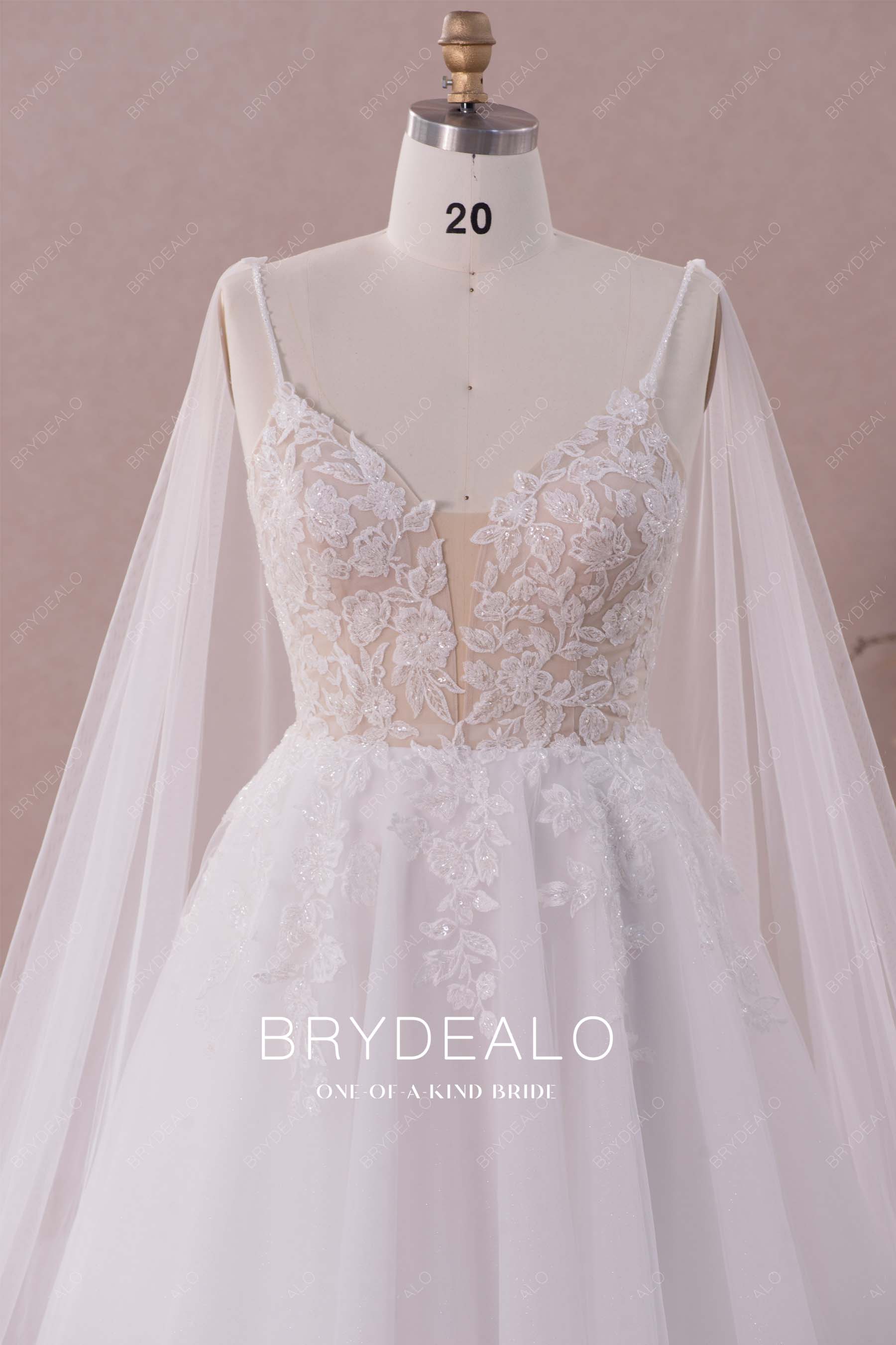 sexy plunging neck lace stylish wedding dress