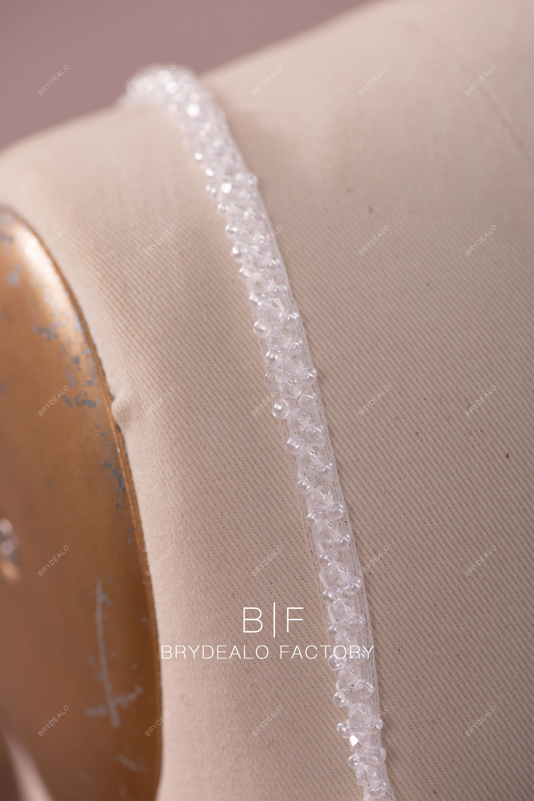 hand-sewn beaded thin straps