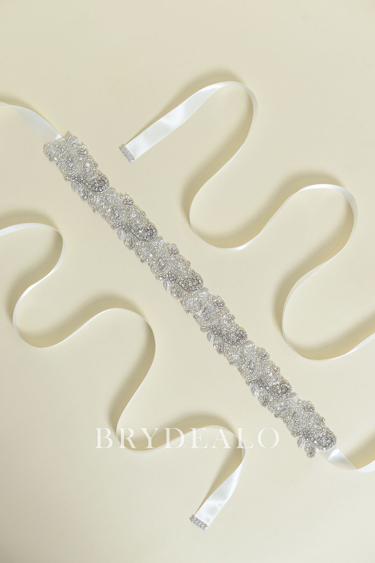 Beautiful Beading Rhinestones Bridal Sash 