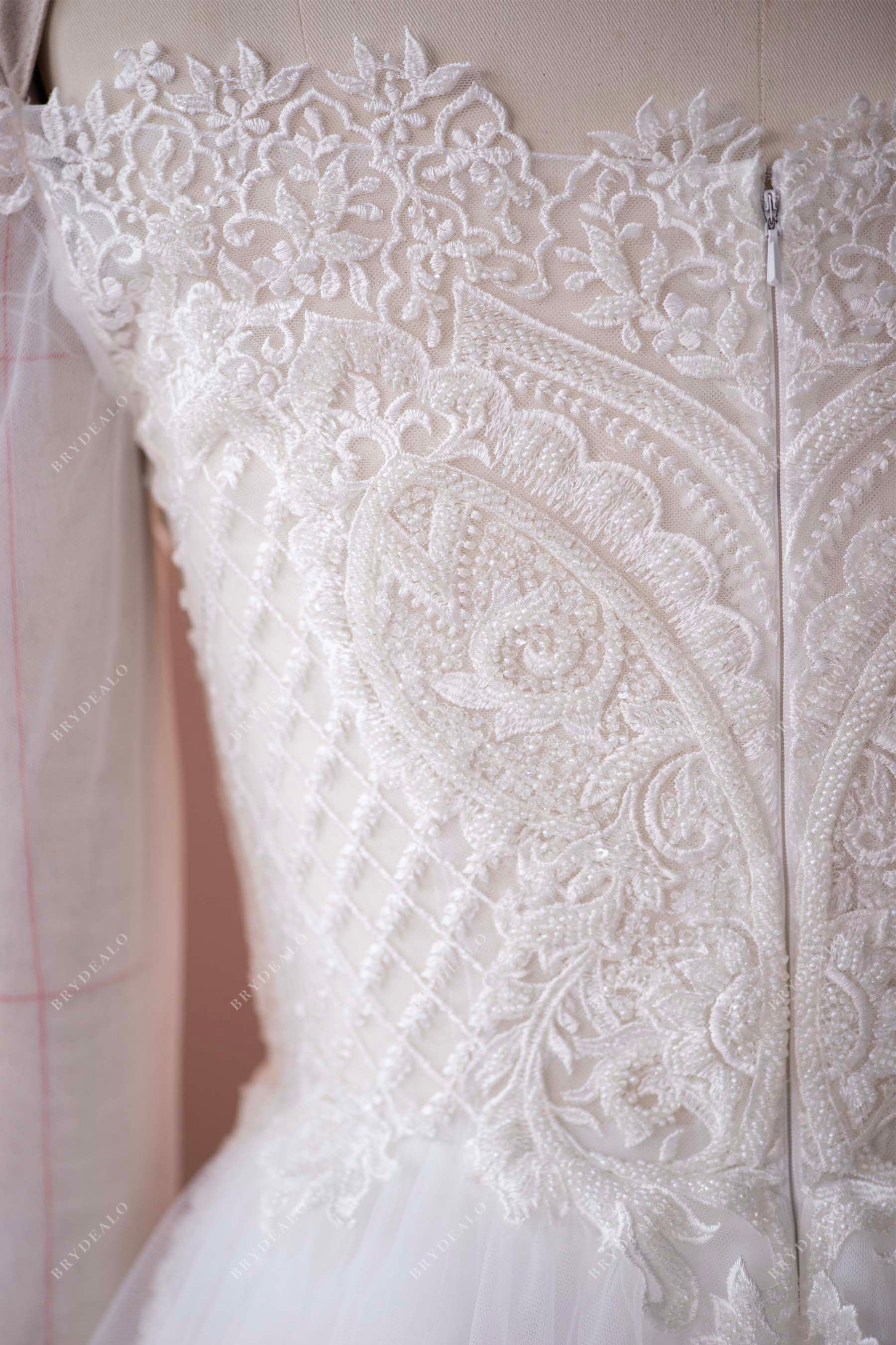Plus Size Off shoulder Sheer Sleeve Lace Elegant Wedding Dress Brydealo Plus Size Off shoulder Sheer Sleeve Lace Elegant Wedding Dress Brydealo