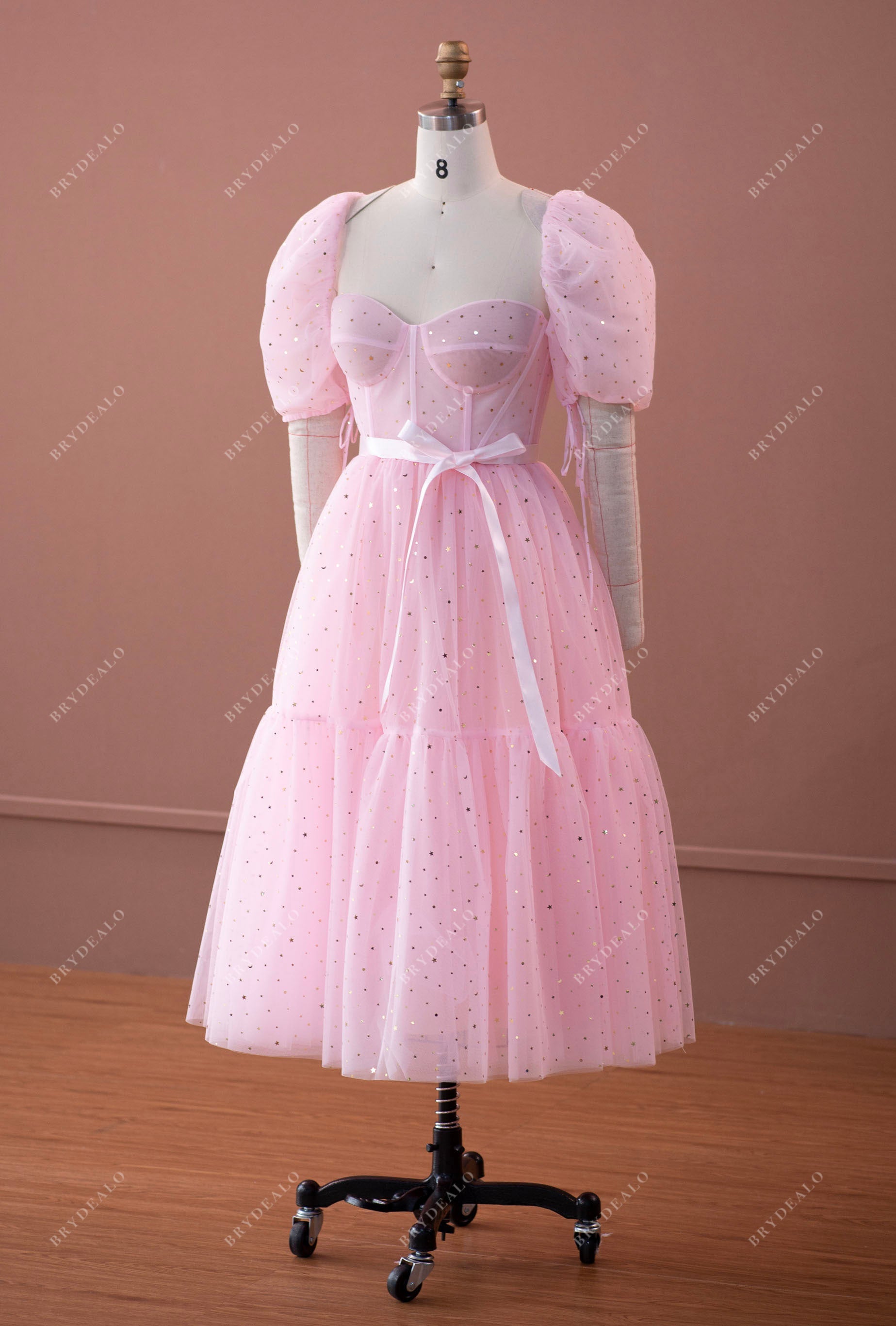 sweetheart corset pink formal gown