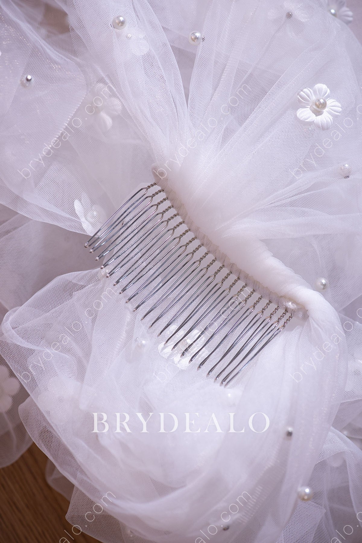 elbow length comb wedding veil