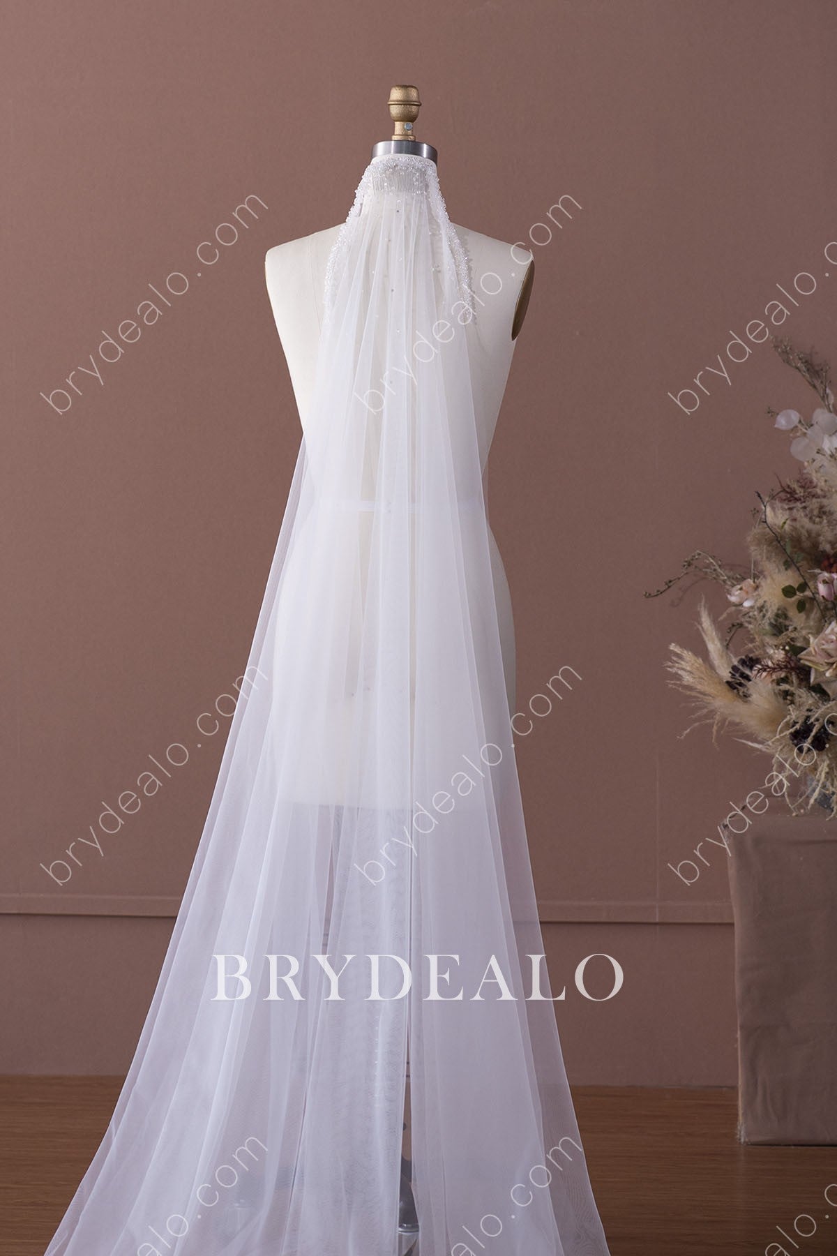 sparkly crystal bridal veil
