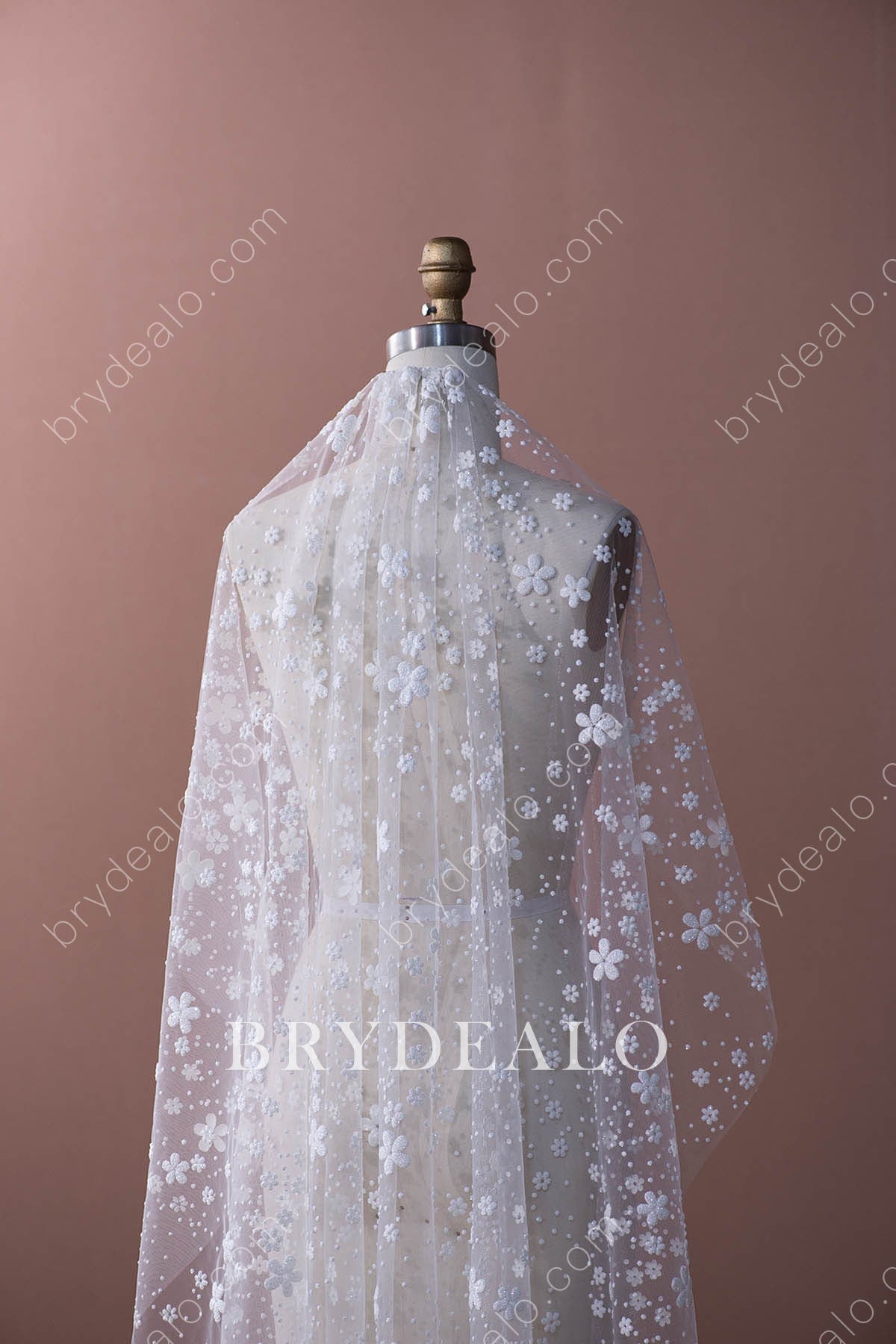 exquisite glitter flower bridal veil