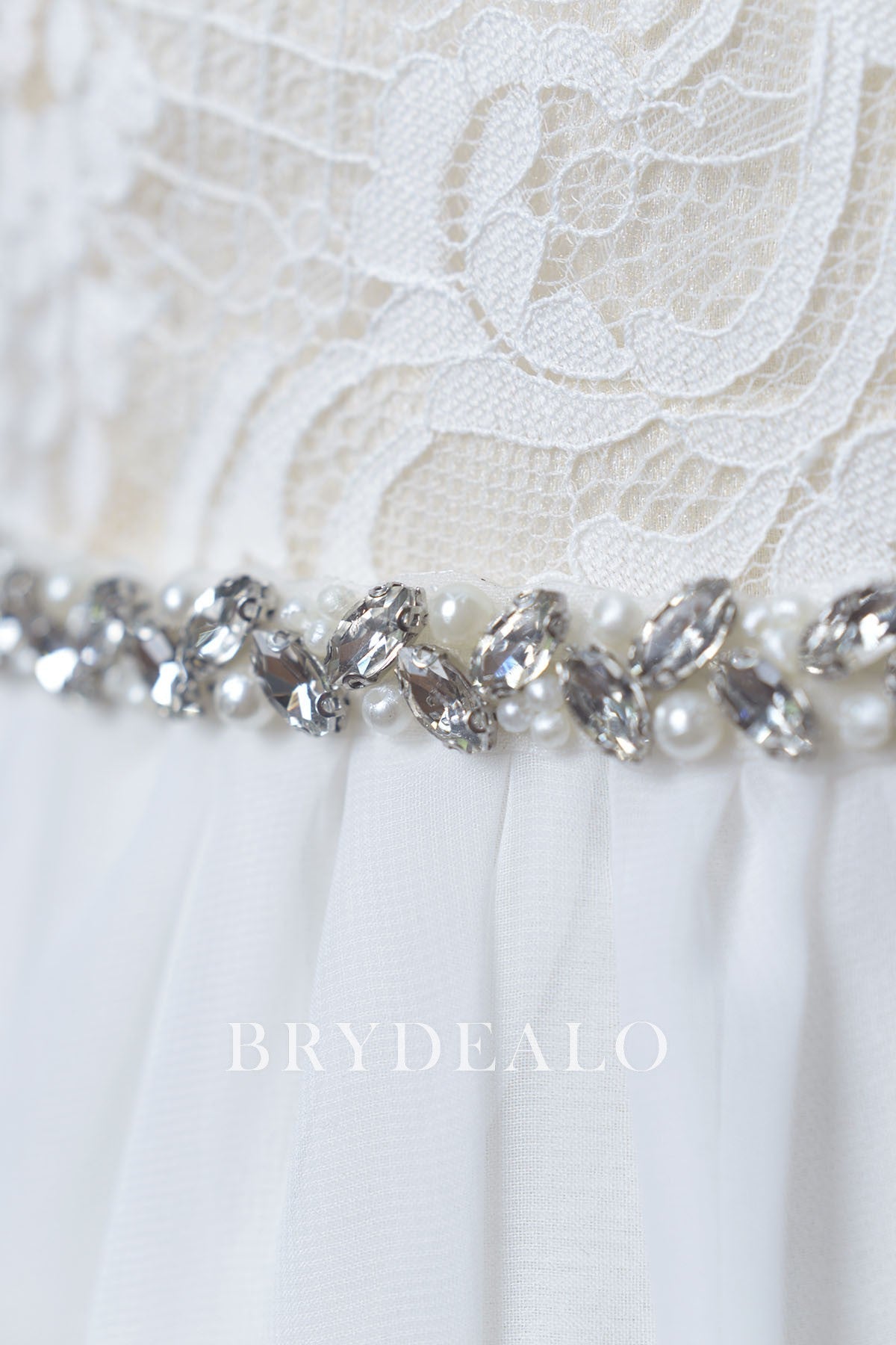 Crystals Pearls Ties Bridal Belt Online