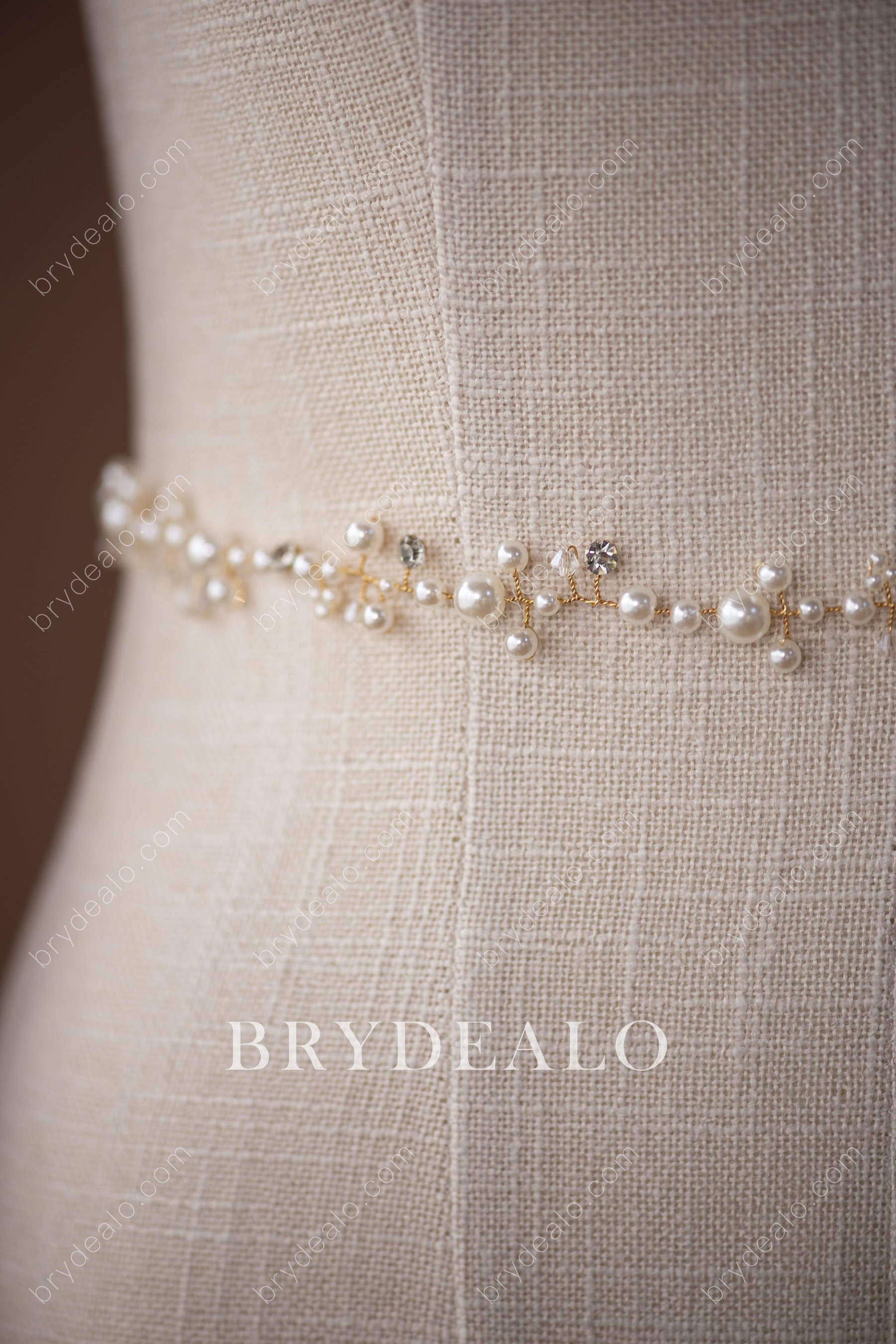 Best Pearls Crystals Bridal Sash Belt