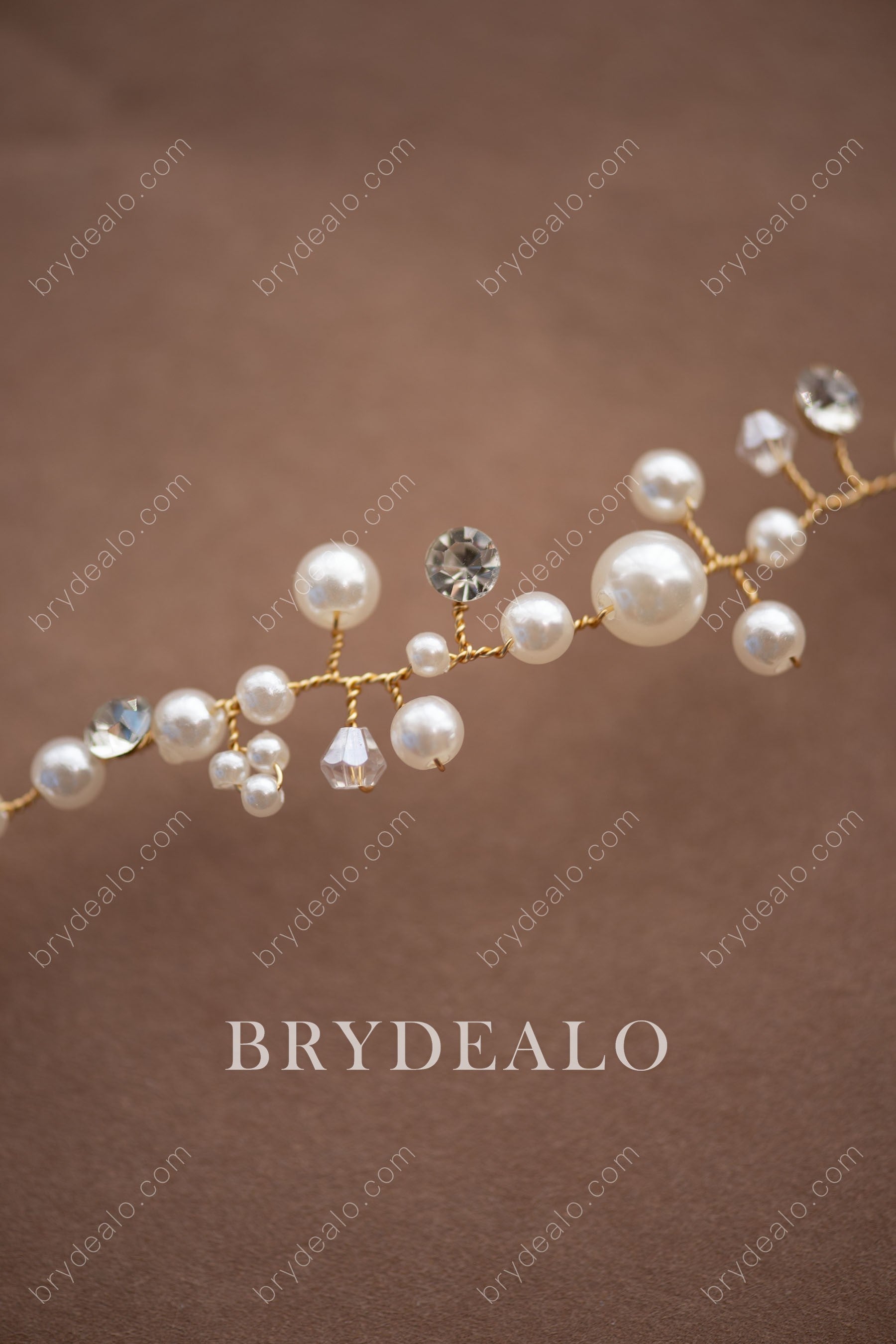 Pearls Crystals Bridal Sash Online