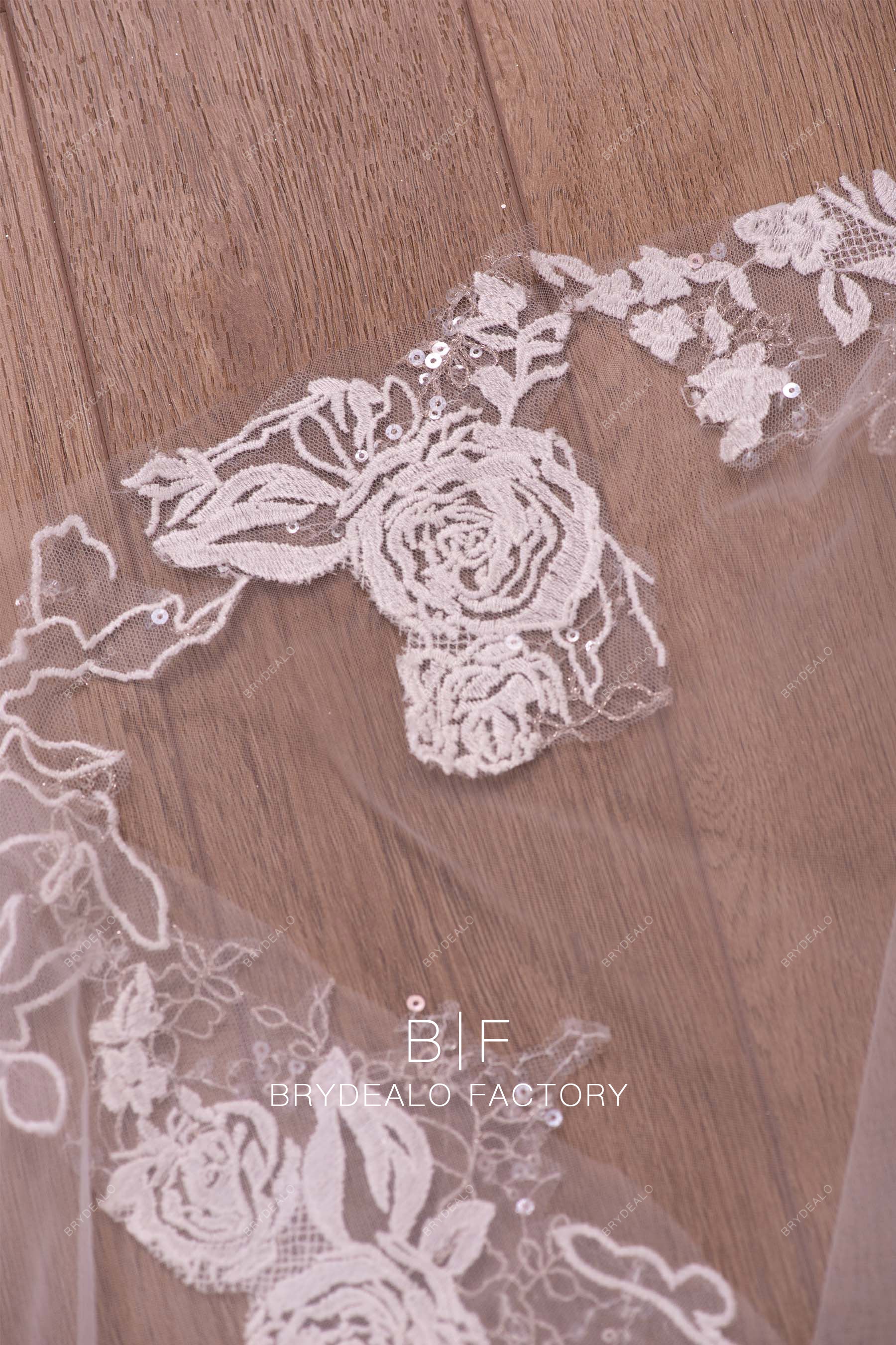 best beautiful flower lace veil for wedding