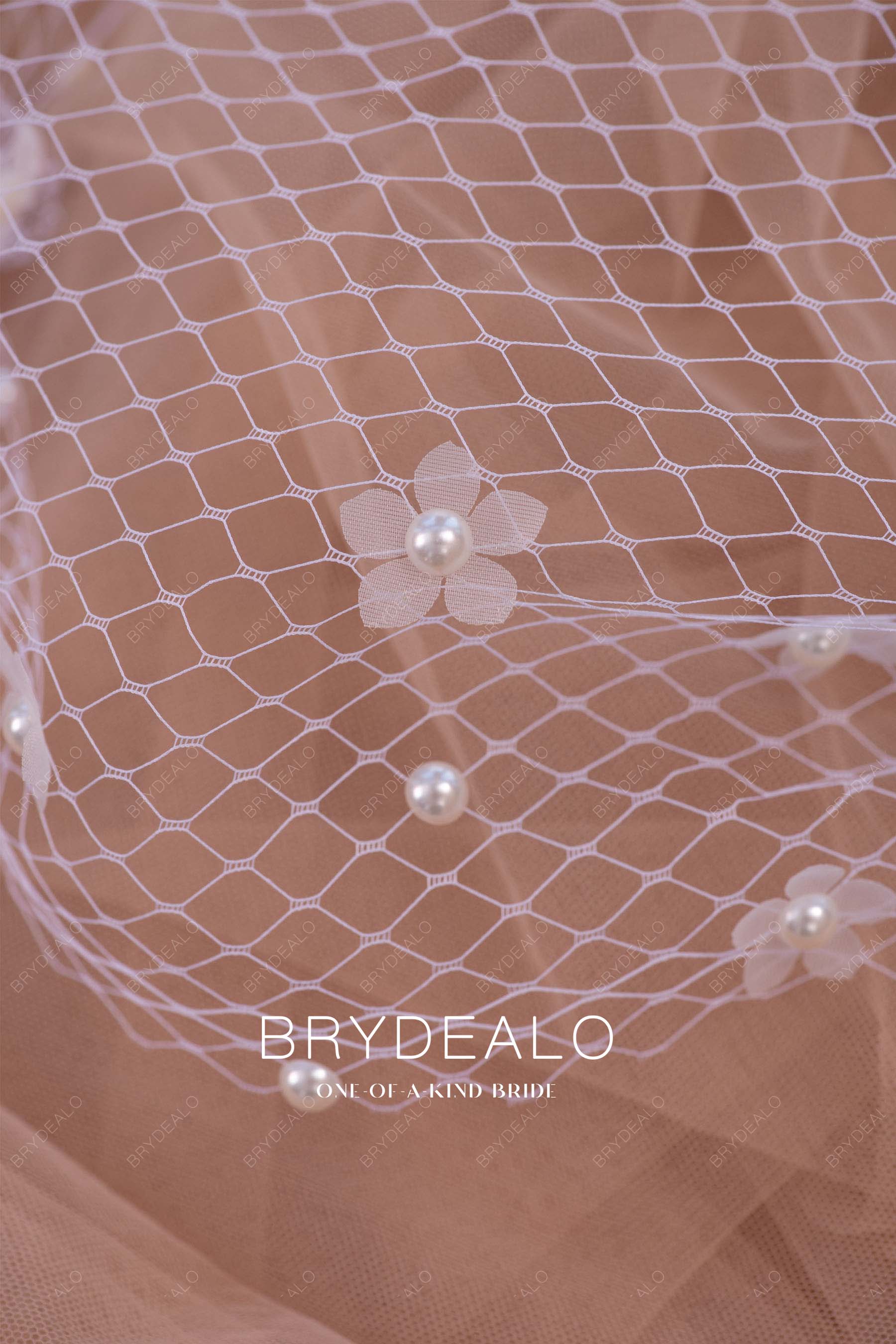 flower net birdcage bridal veil online