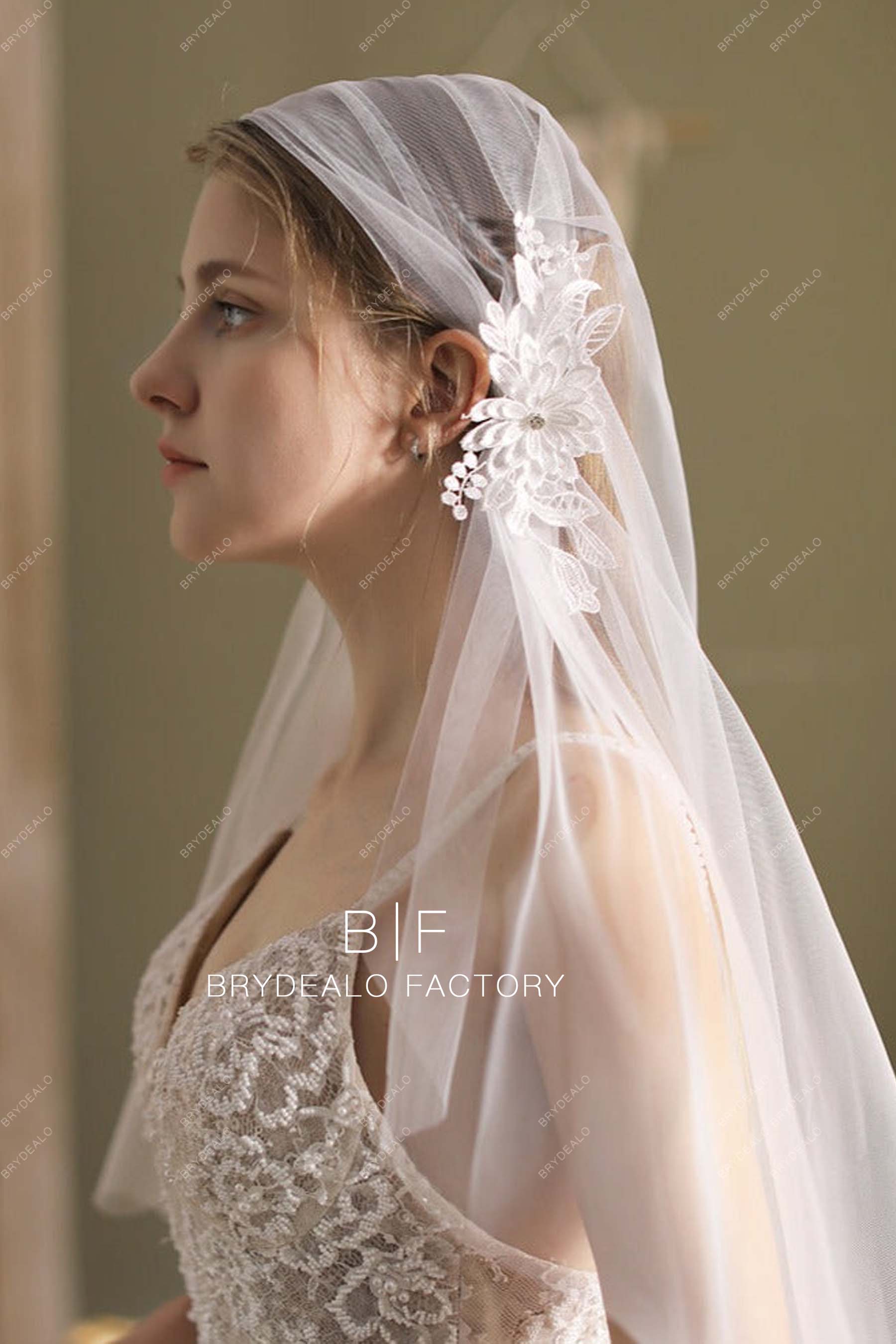 flowers cap veil for sale