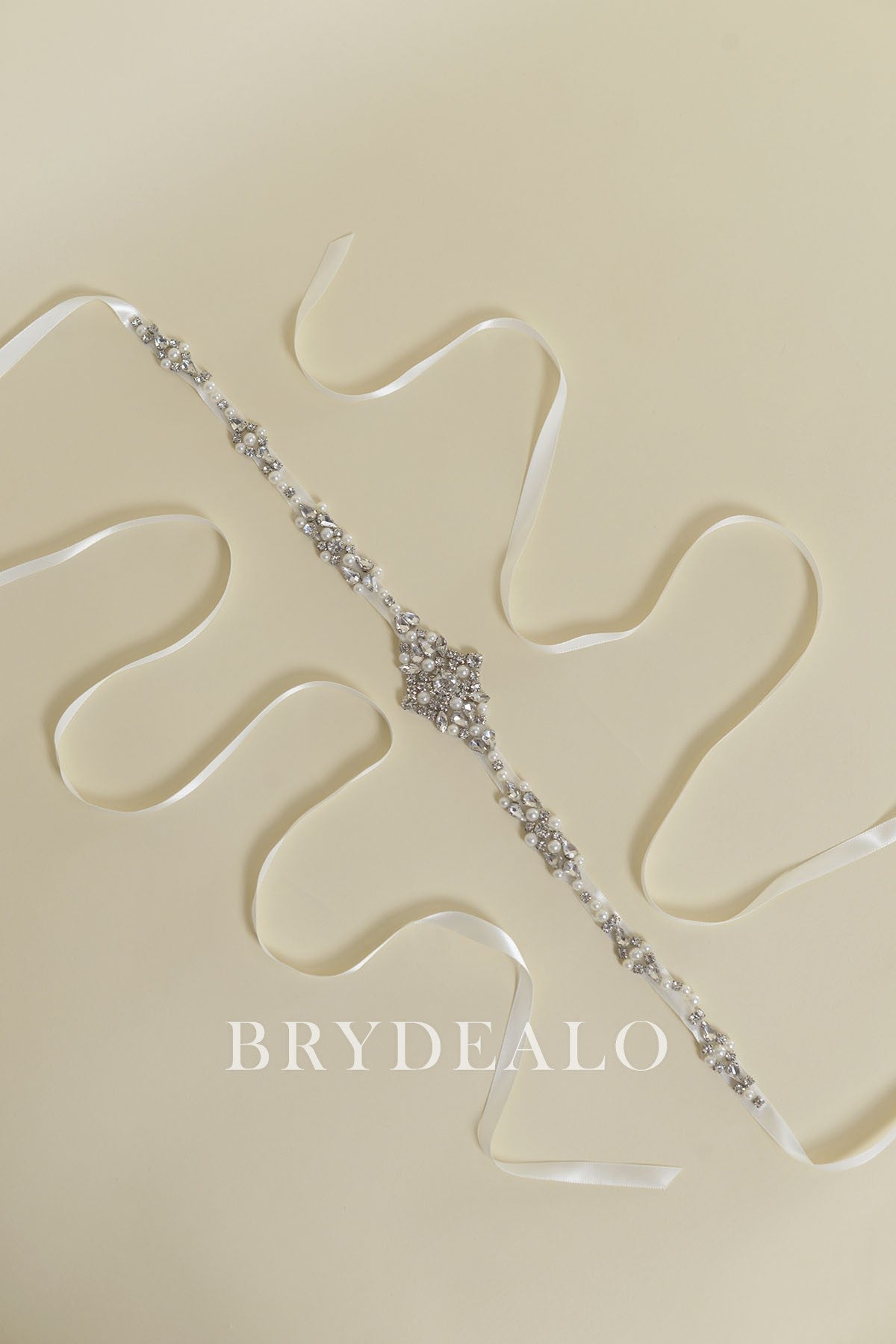 Best Glamorous Crystals & Pearls Bridal Sash