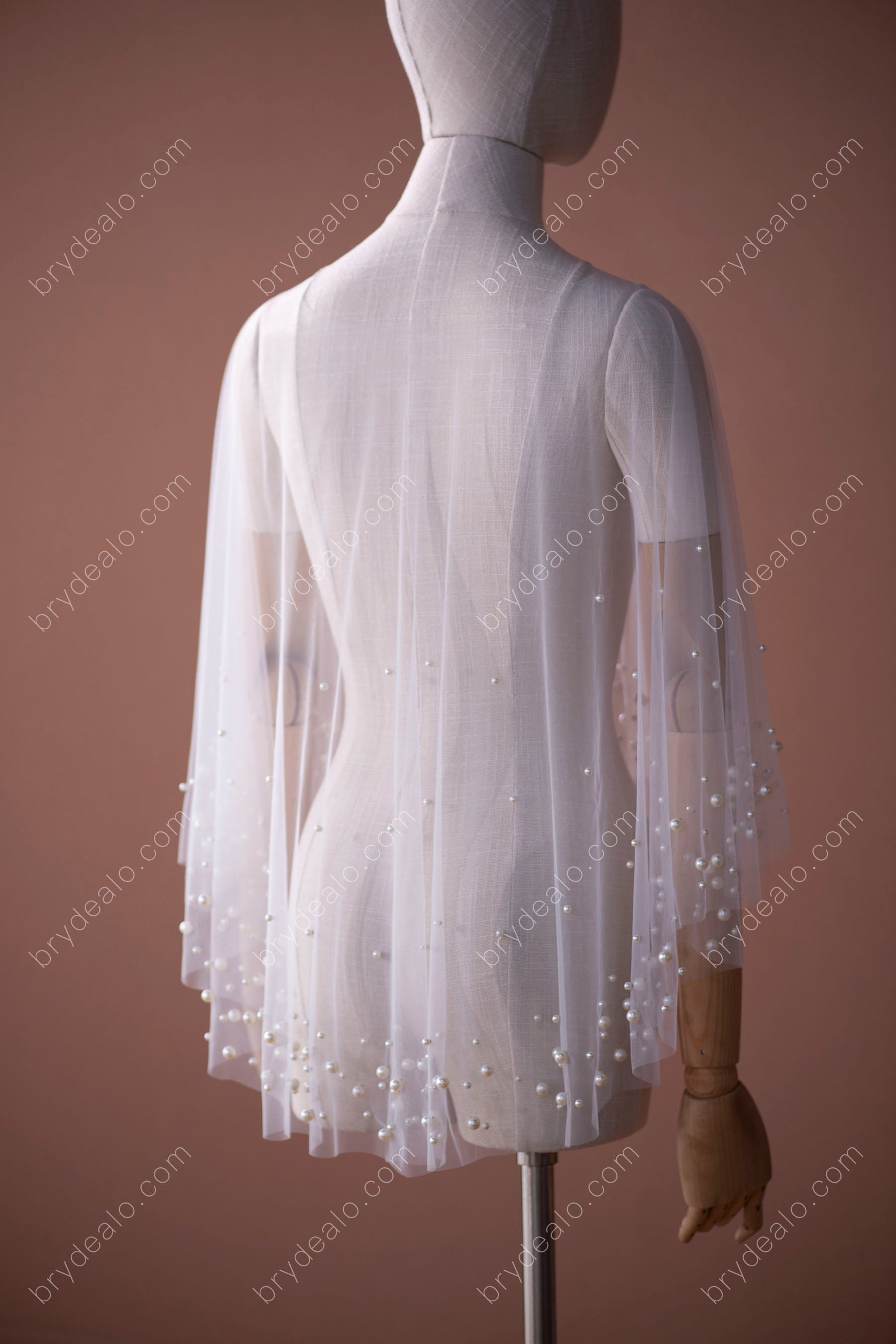 stylish pearls bridal cape online